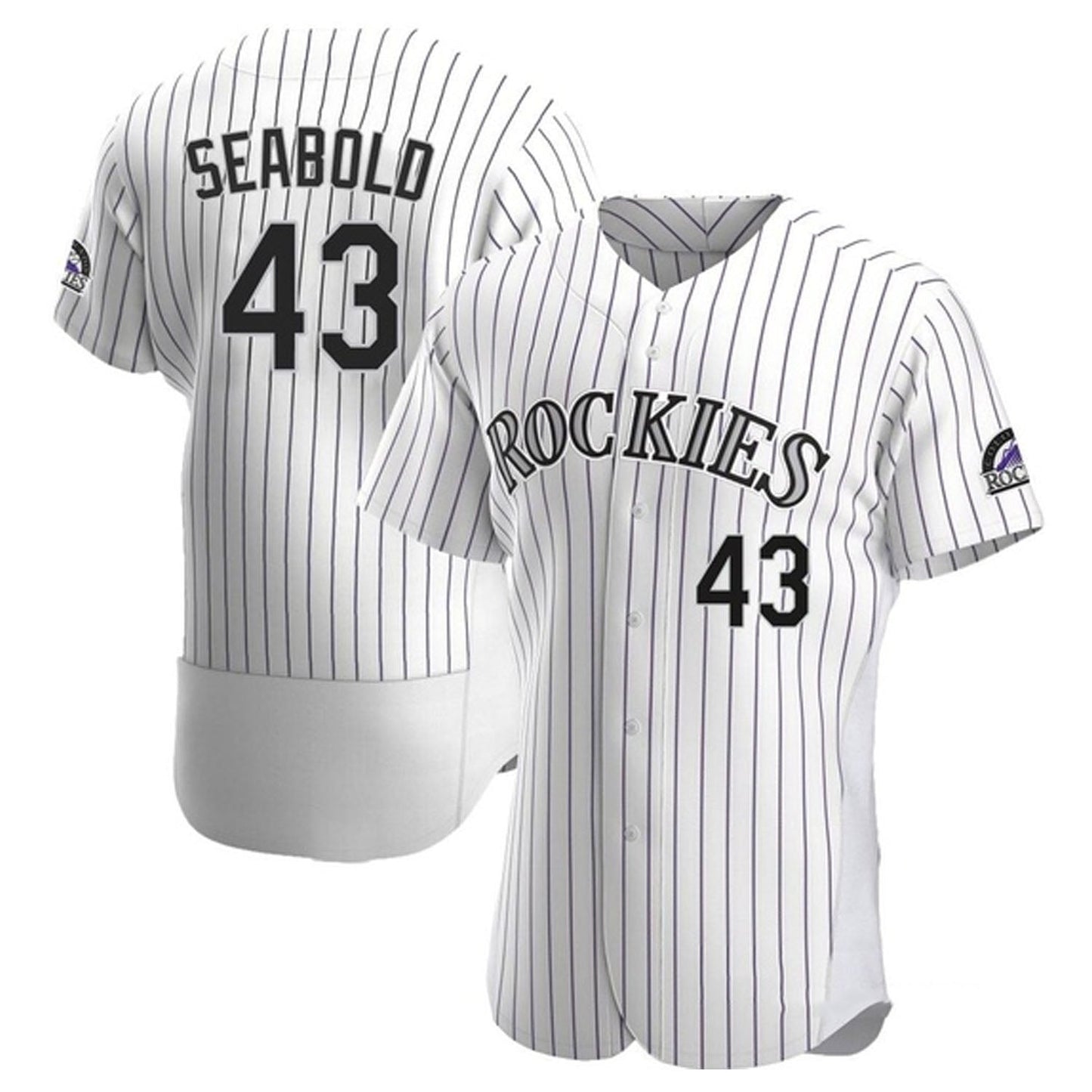 MLB Connor Seabold Colorado Rockies 43 Jersey