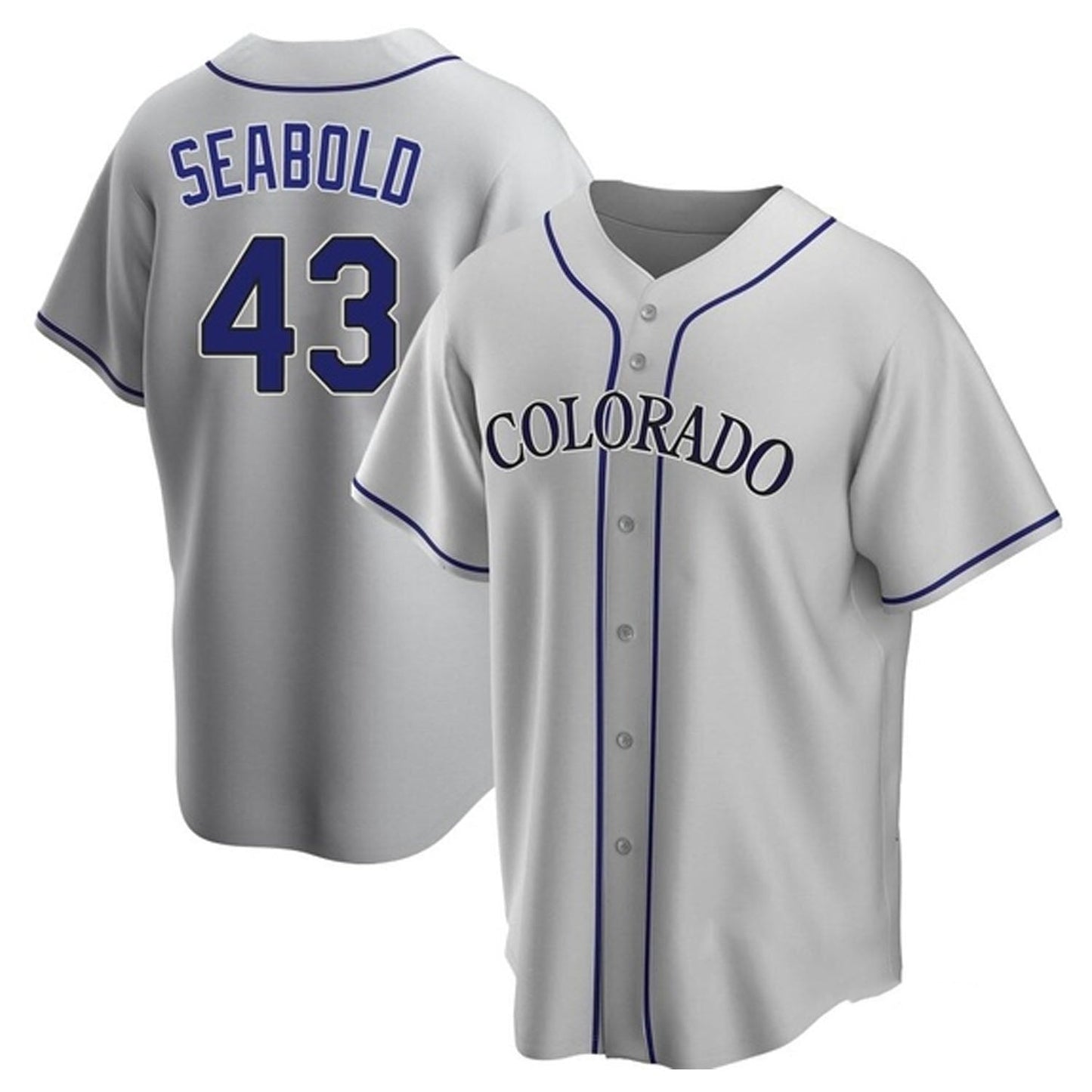 MLB Connor Seabold Colorado Rockies 43 Jersey