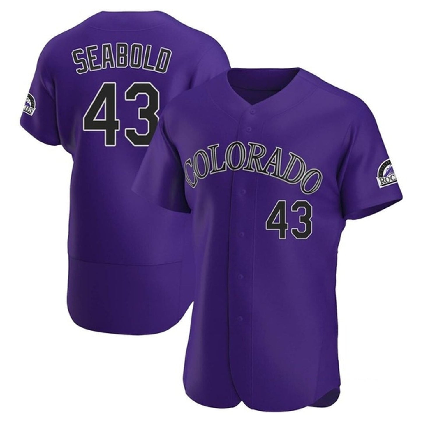 MLB Connor Seabold Colorado Rockies 43 Jersey