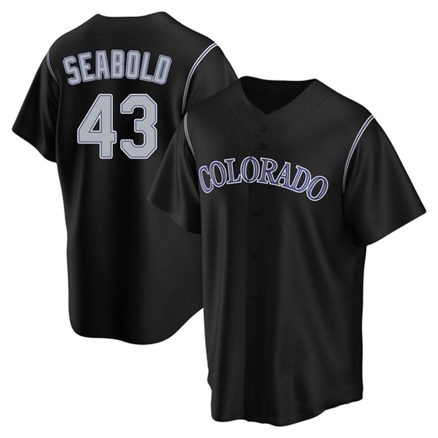 MLB Connor Seabold Colorado Rockies 43 Jersey