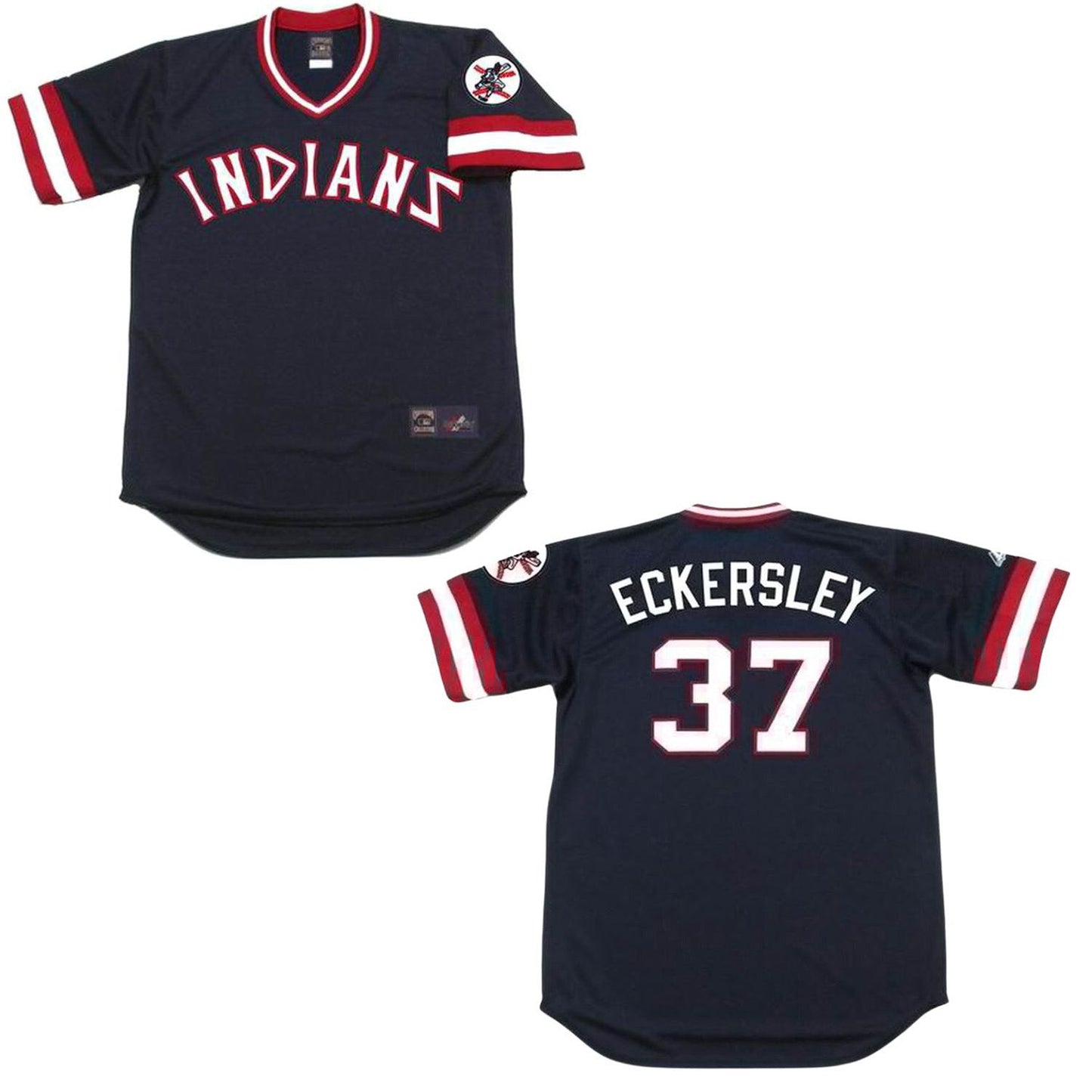 MLB Dennis Eckersley Cleveland Indians 37 Jersey