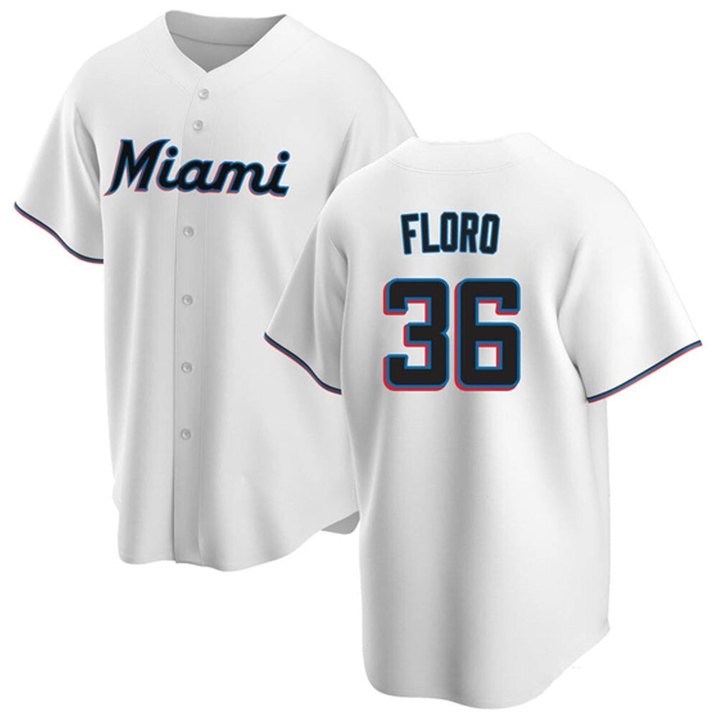 MLB Dylan Floro Miami Marlins 36 Jersey