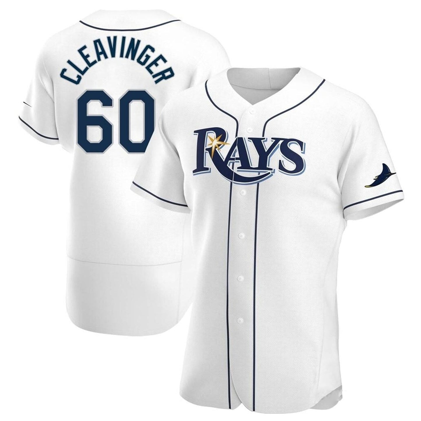 MLB Garrett Cleavinger Tampa Bay Rays 60 Jersey