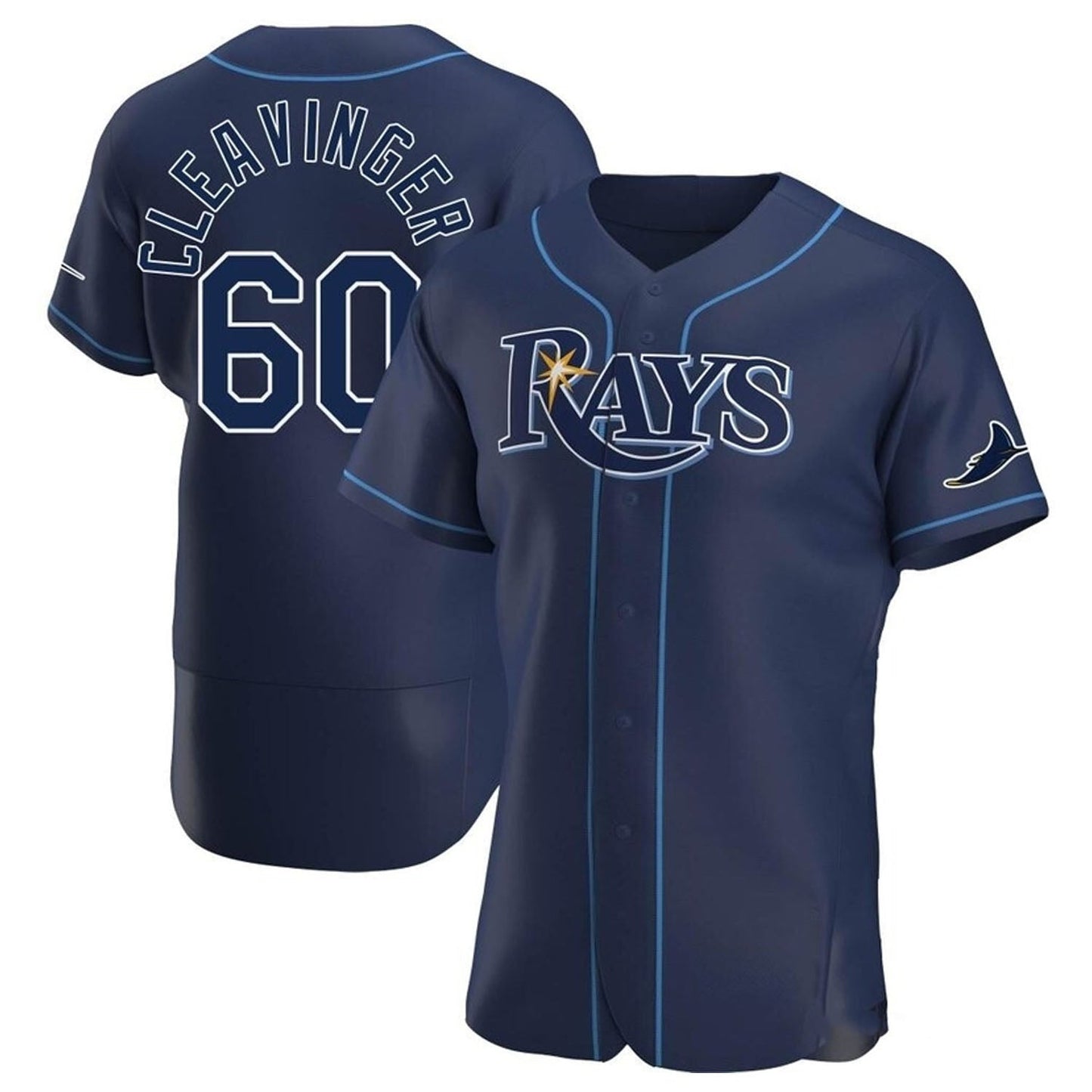 MLB Garrett Cleavinger Tampa Bay Rays 60 Jersey