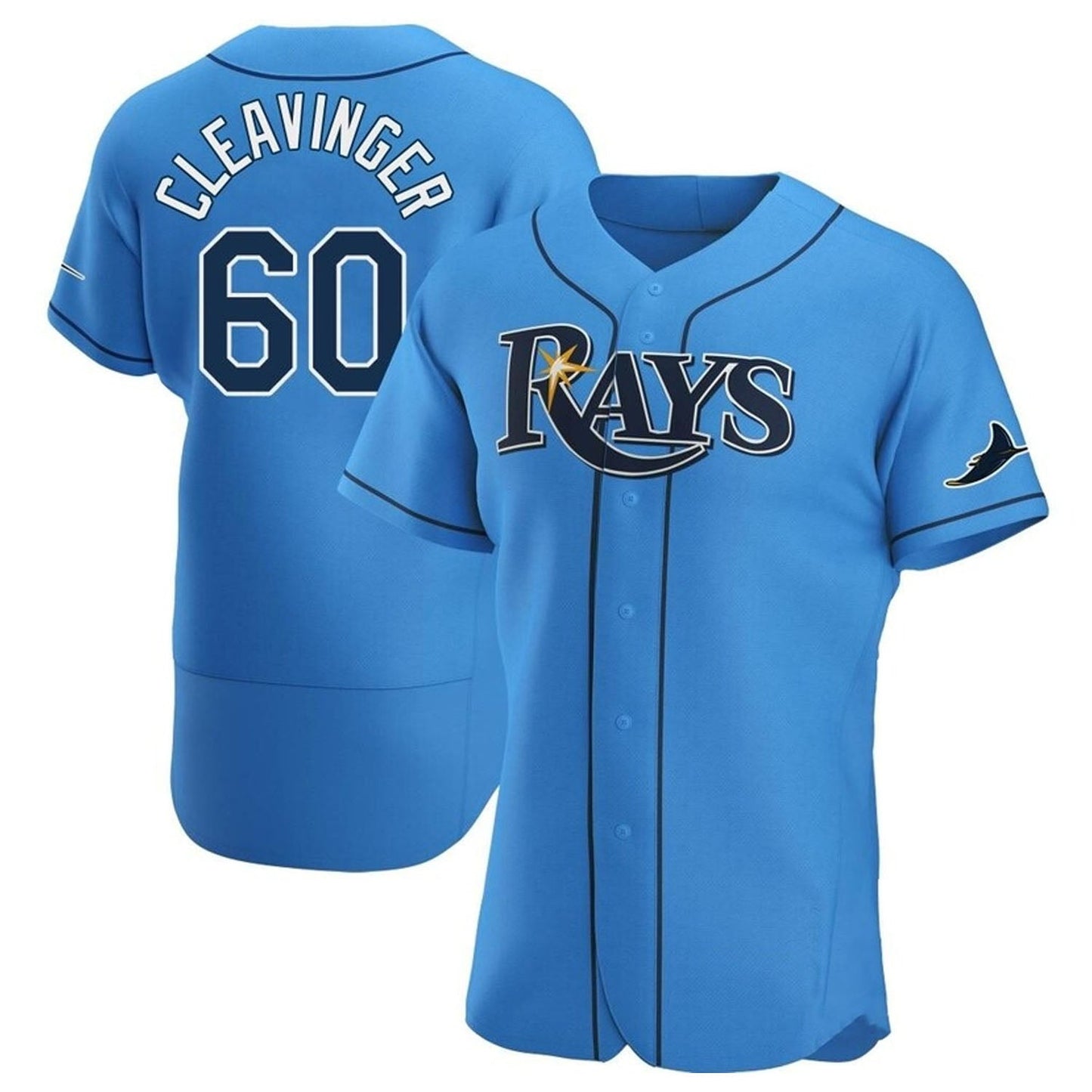 MLB Garrett Cleavinger Tampa Bay Rays 60 Jersey