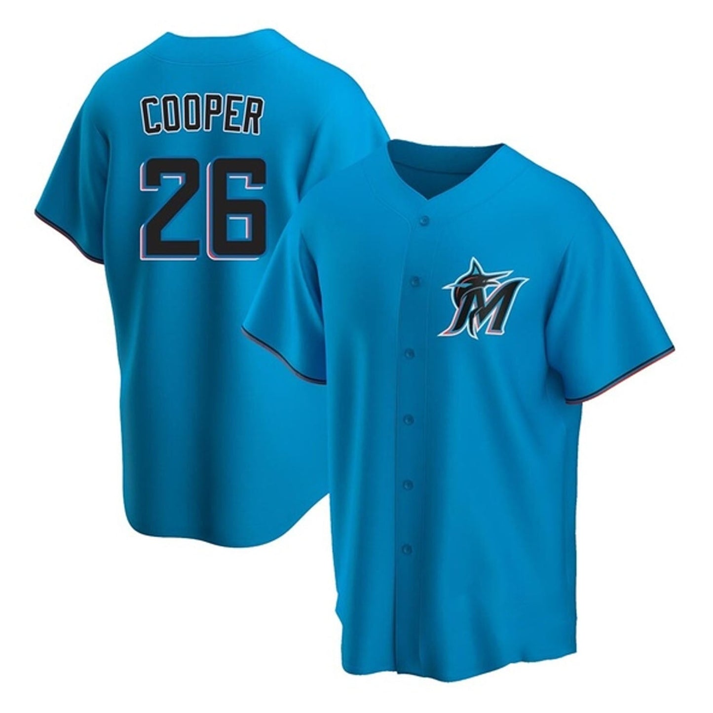 MLB Garrett Cooper Miami Marlins 26 Jersey