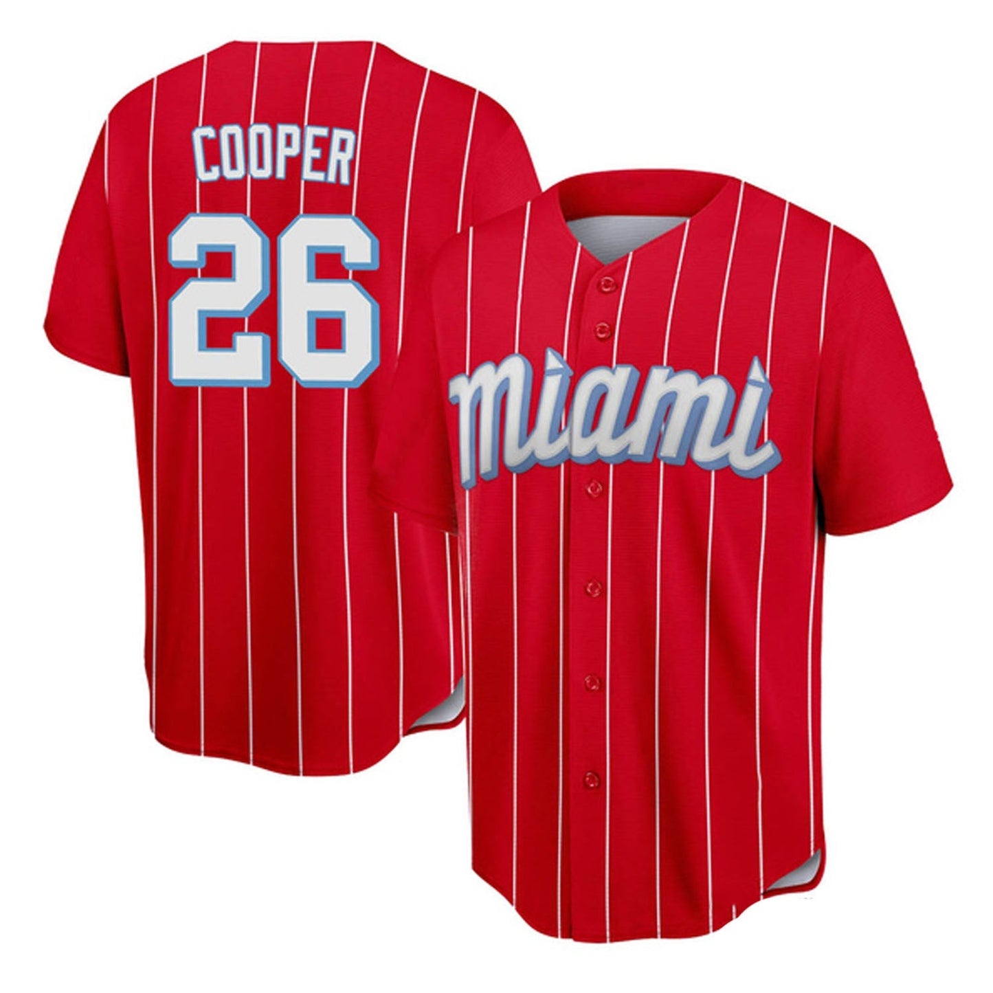 MLB Garrett Cooper Miami Marlins 26 Jersey