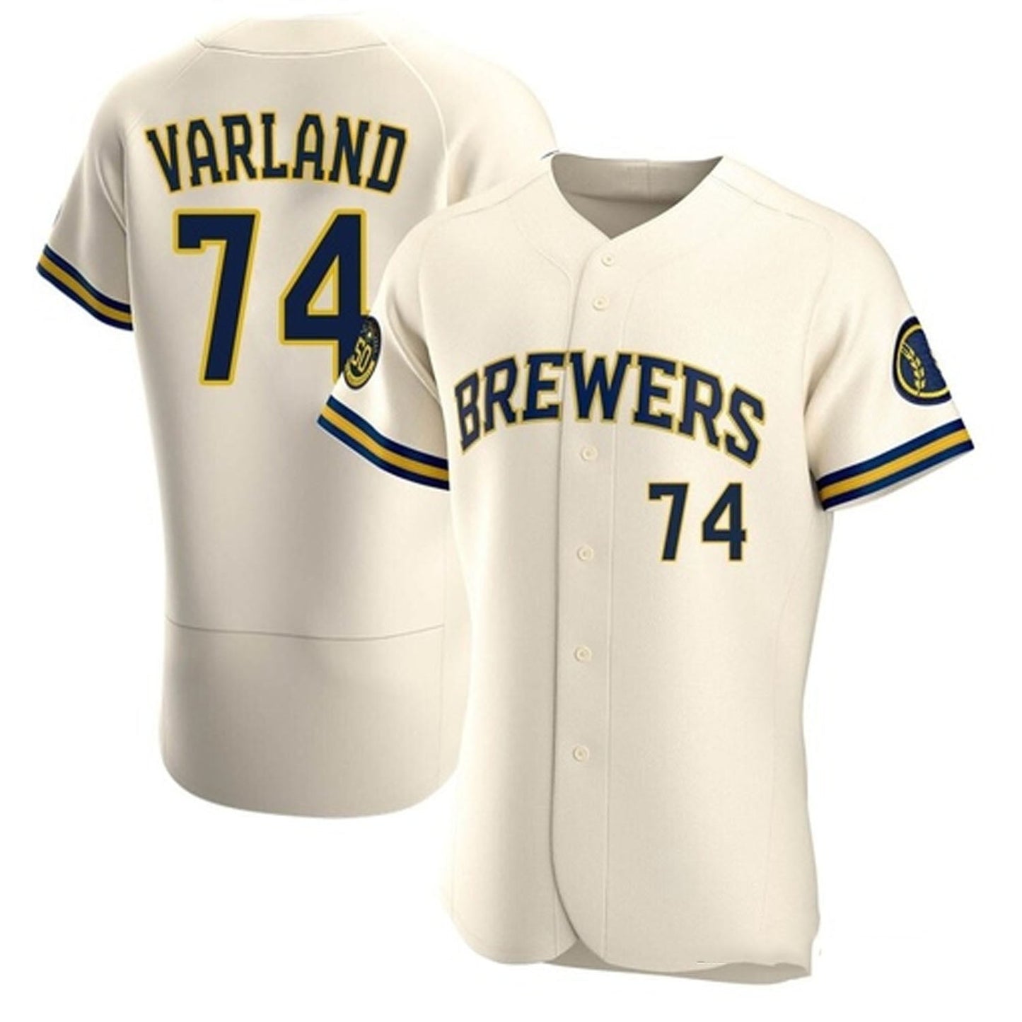 MLB Gus Varland Milwaukee Brewers 74 Jersey