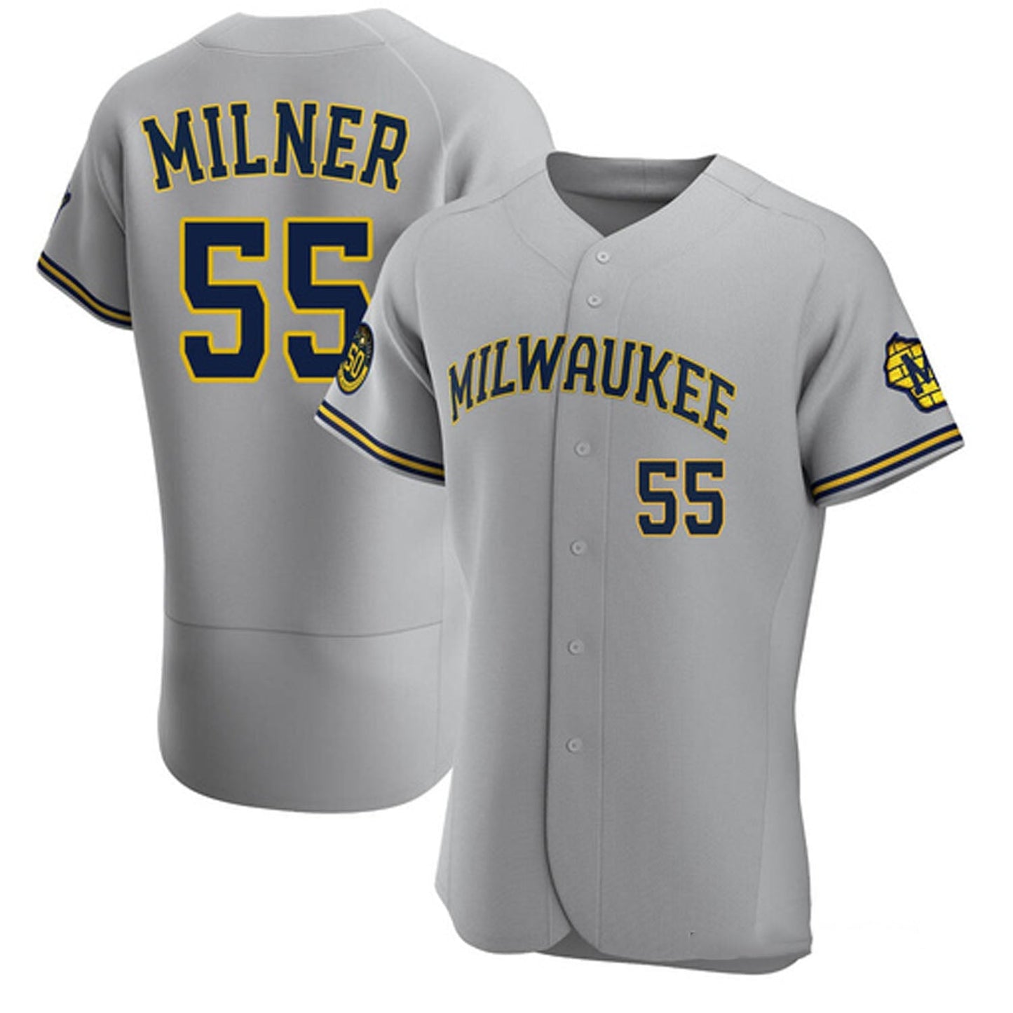 MLB Hoby Milner Milwaukee Brewers 55 Jersey