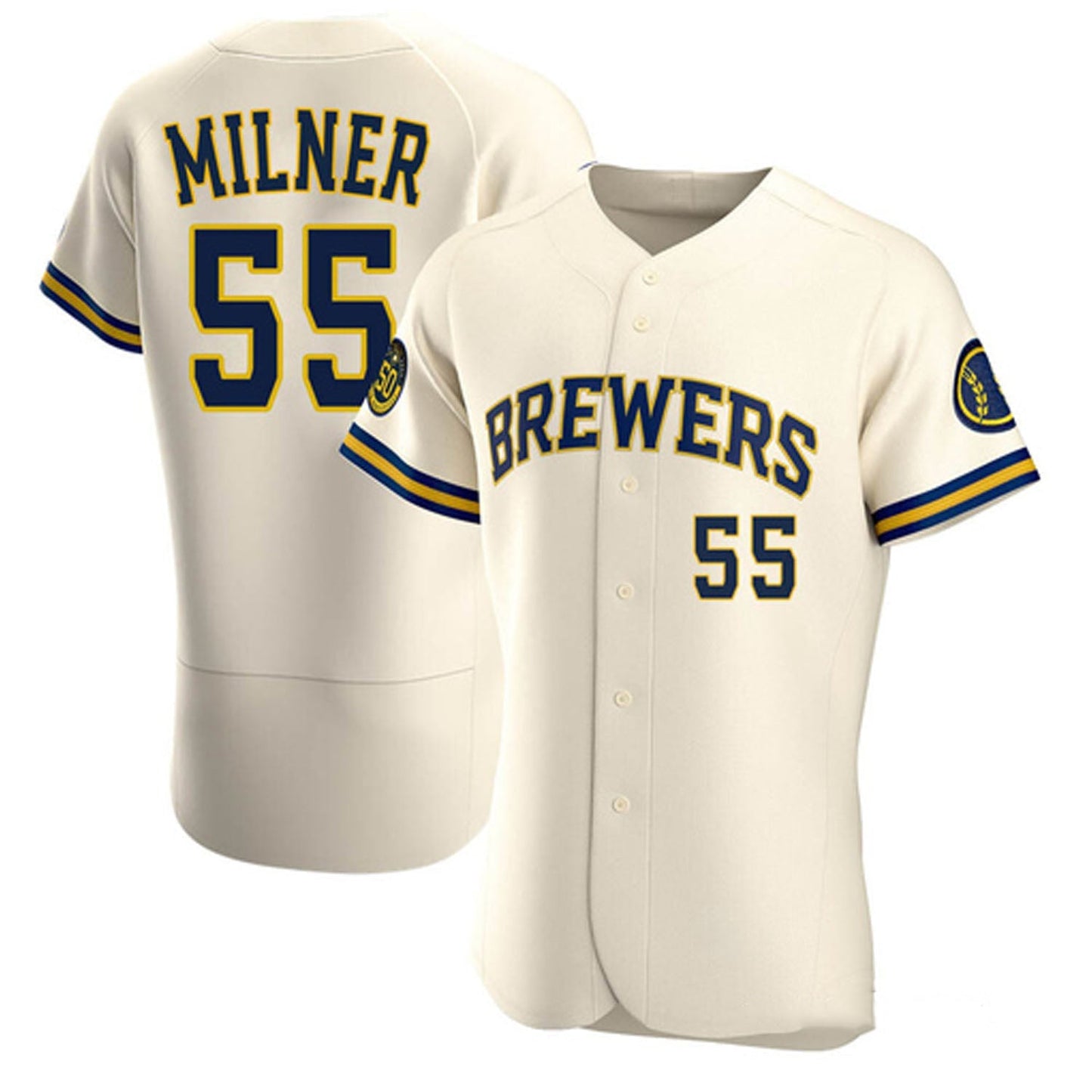 MLB Hoby Milner Milwaukee Brewers 55 Jersey