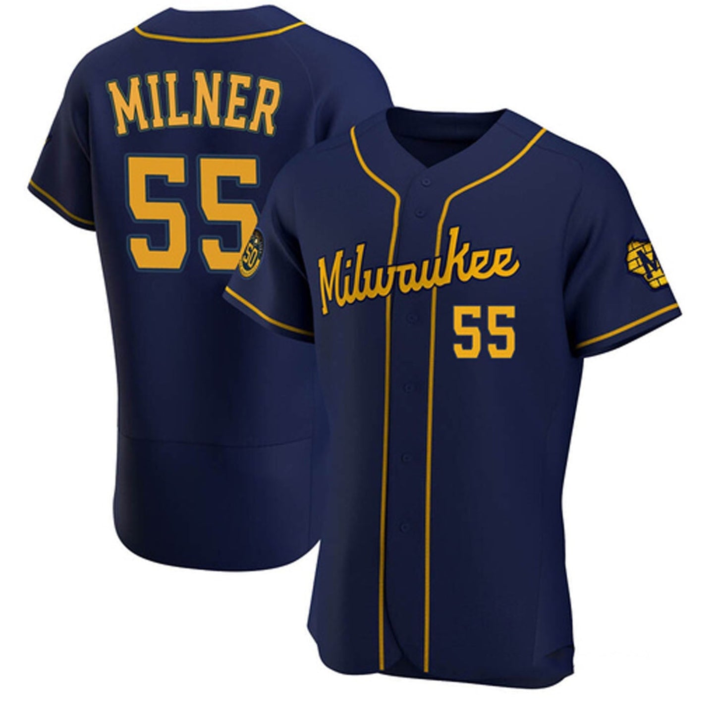 MLB Hoby Milner Milwaukee Brewers 55 Jersey