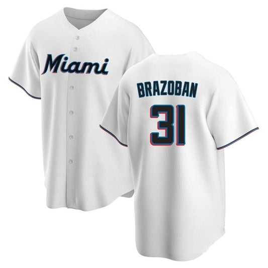 MLB Huascar Brazoban Miami Marlins 31 Jersey