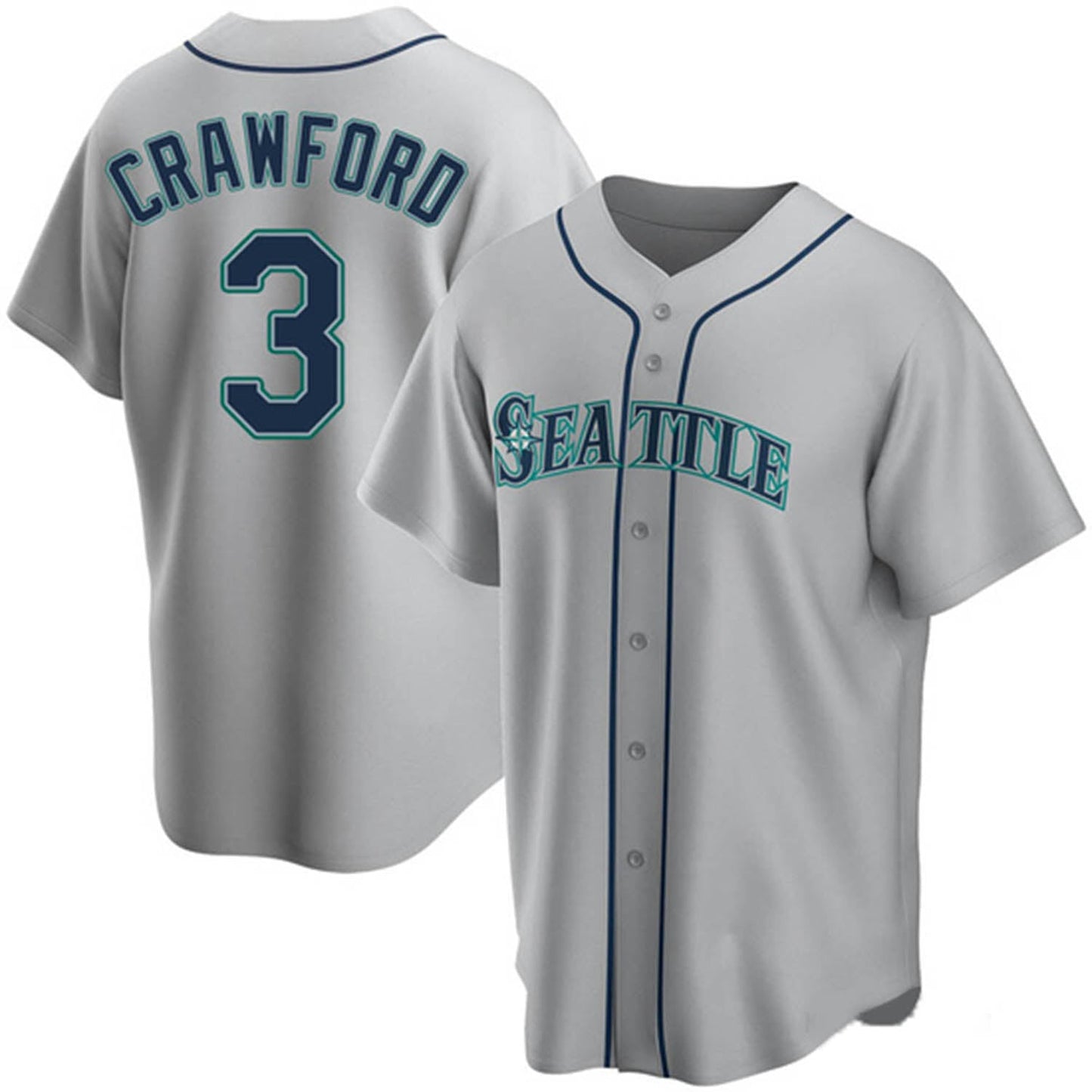 MLB J.P. Crawford Seattle Mariners 3 Jersey