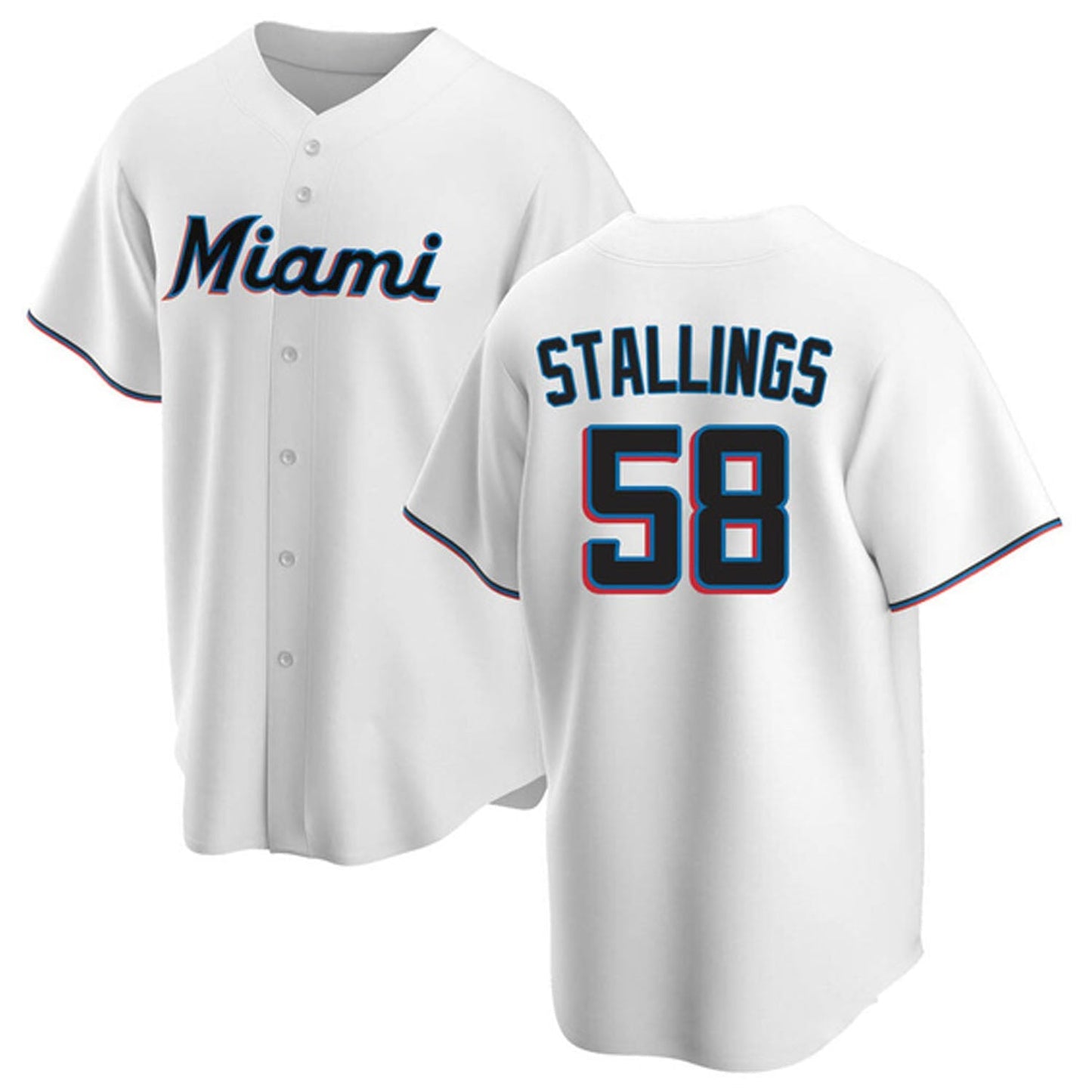 MLB Jacob Stallings Miami Marlins 58 Jersey