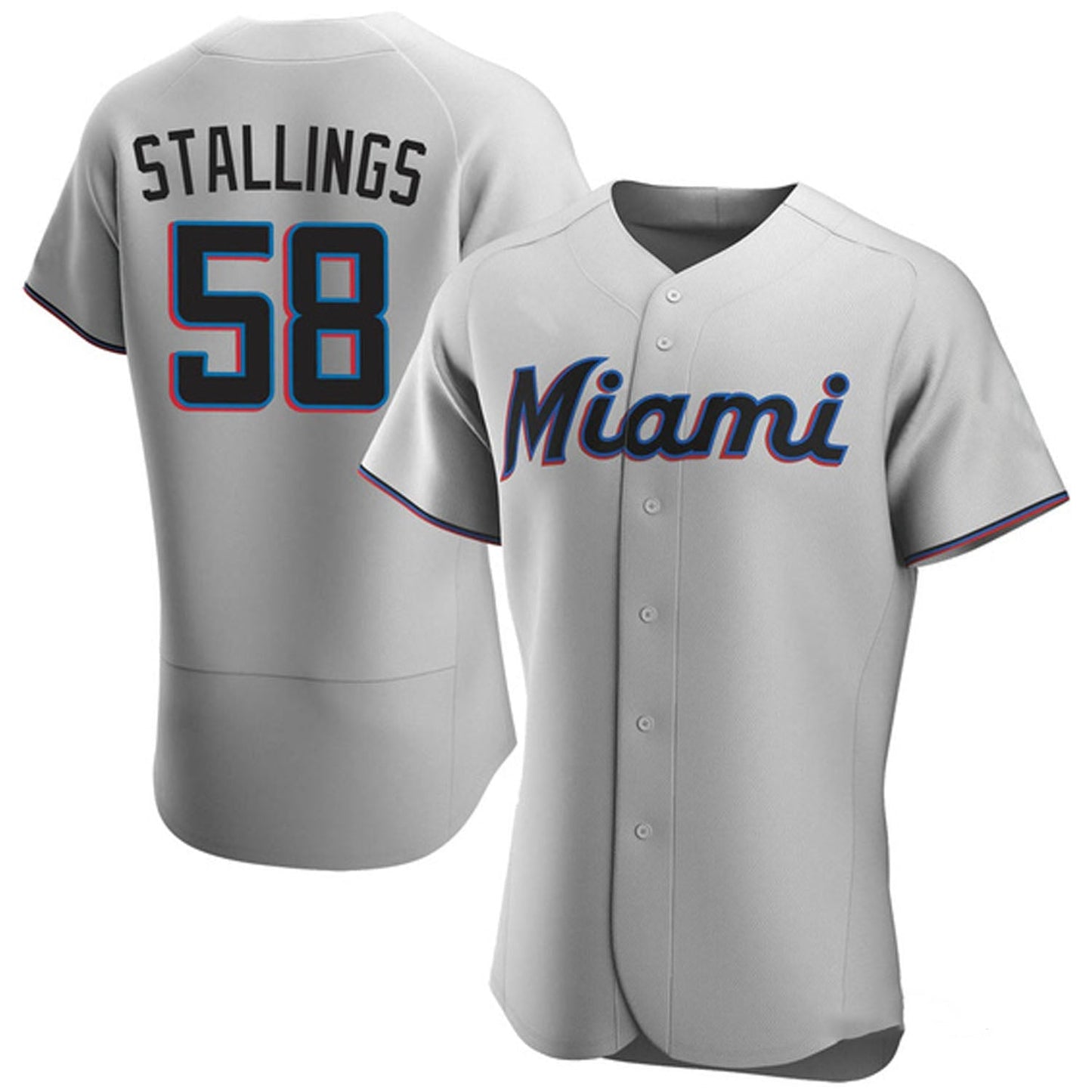 MLB Jacob Stallings Miami Marlins 58 Jersey