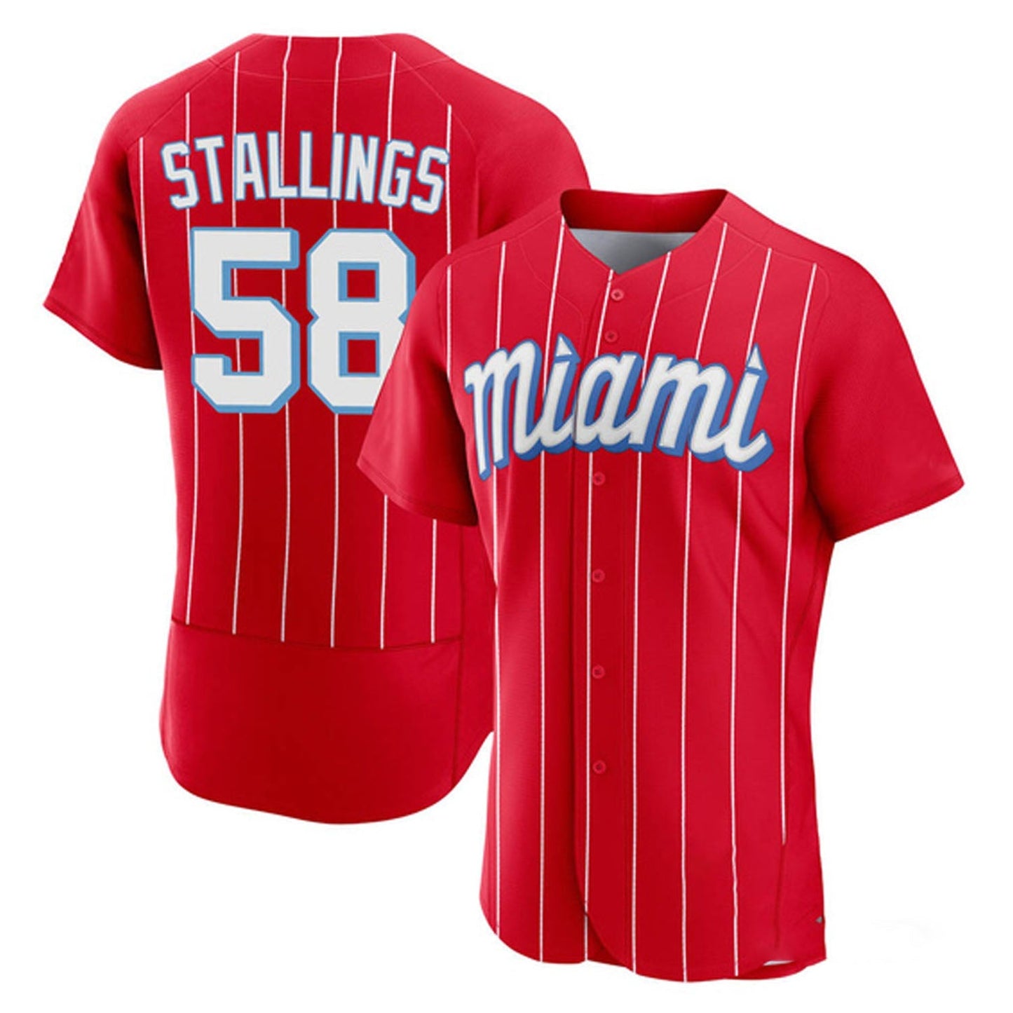 MLB Jacob Stallings Miami Marlins 58 Jersey