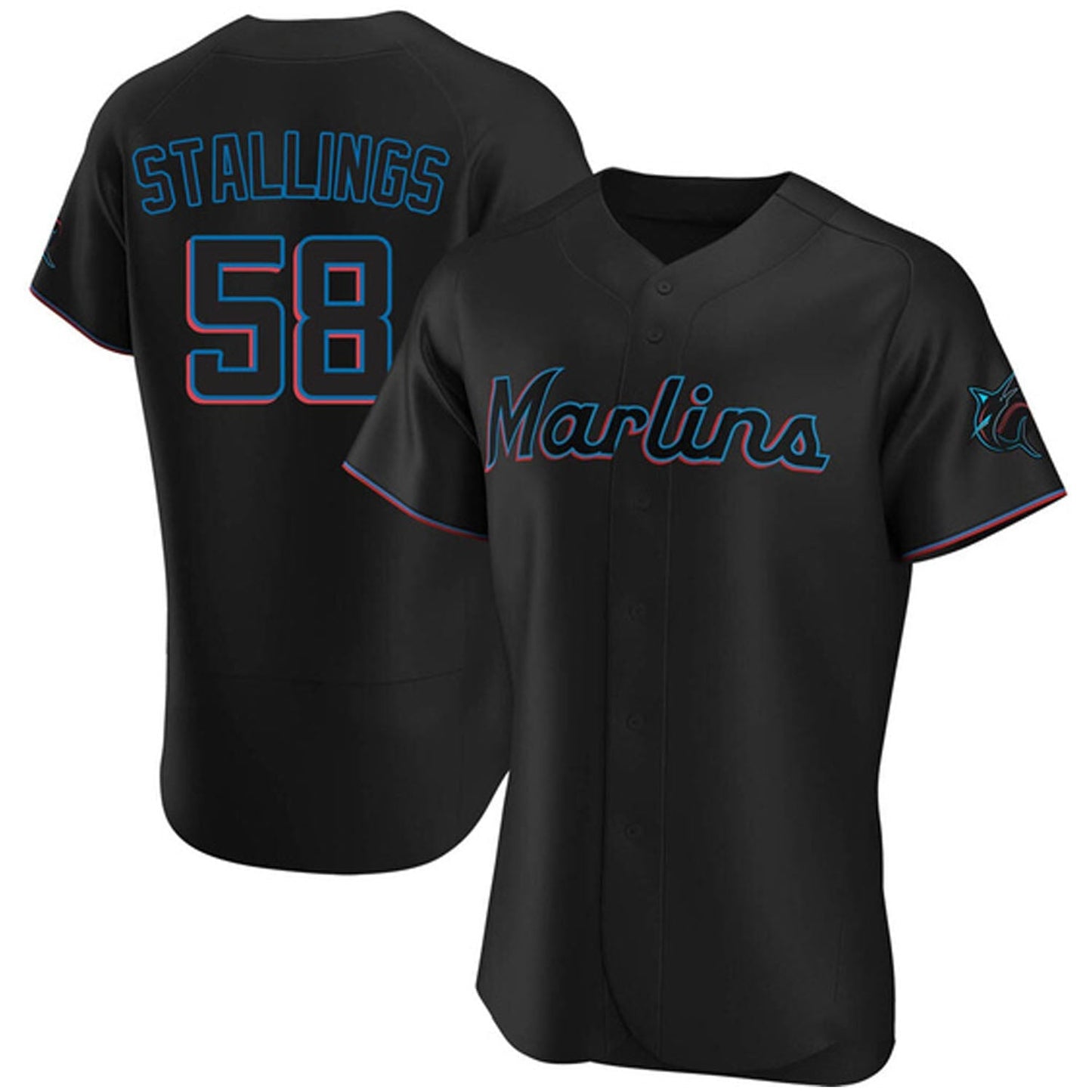 MLB Jacob Stallings Miami Marlins 58 Jersey