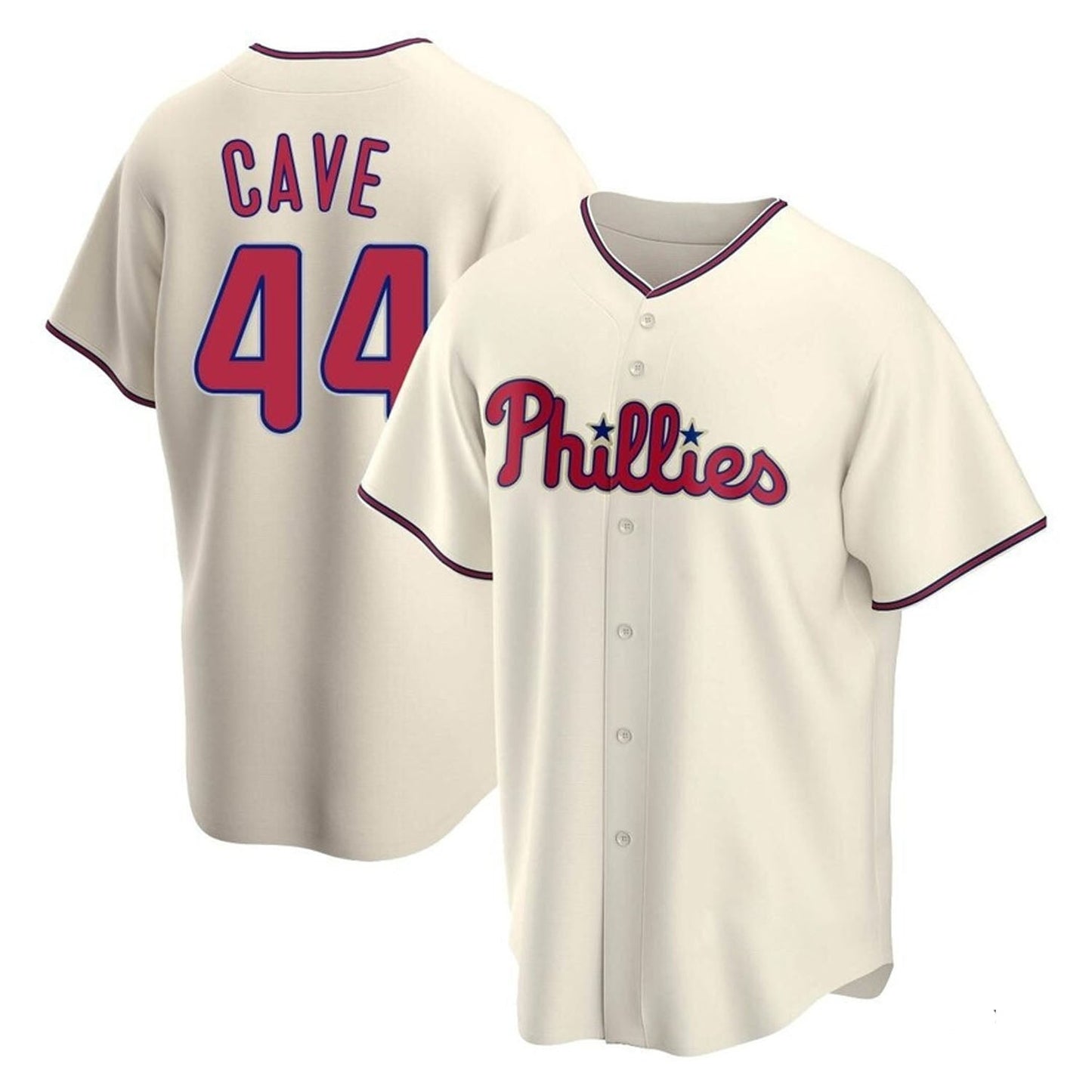 MLB Jake Cave Philadelphia Phillies 44 Jersey