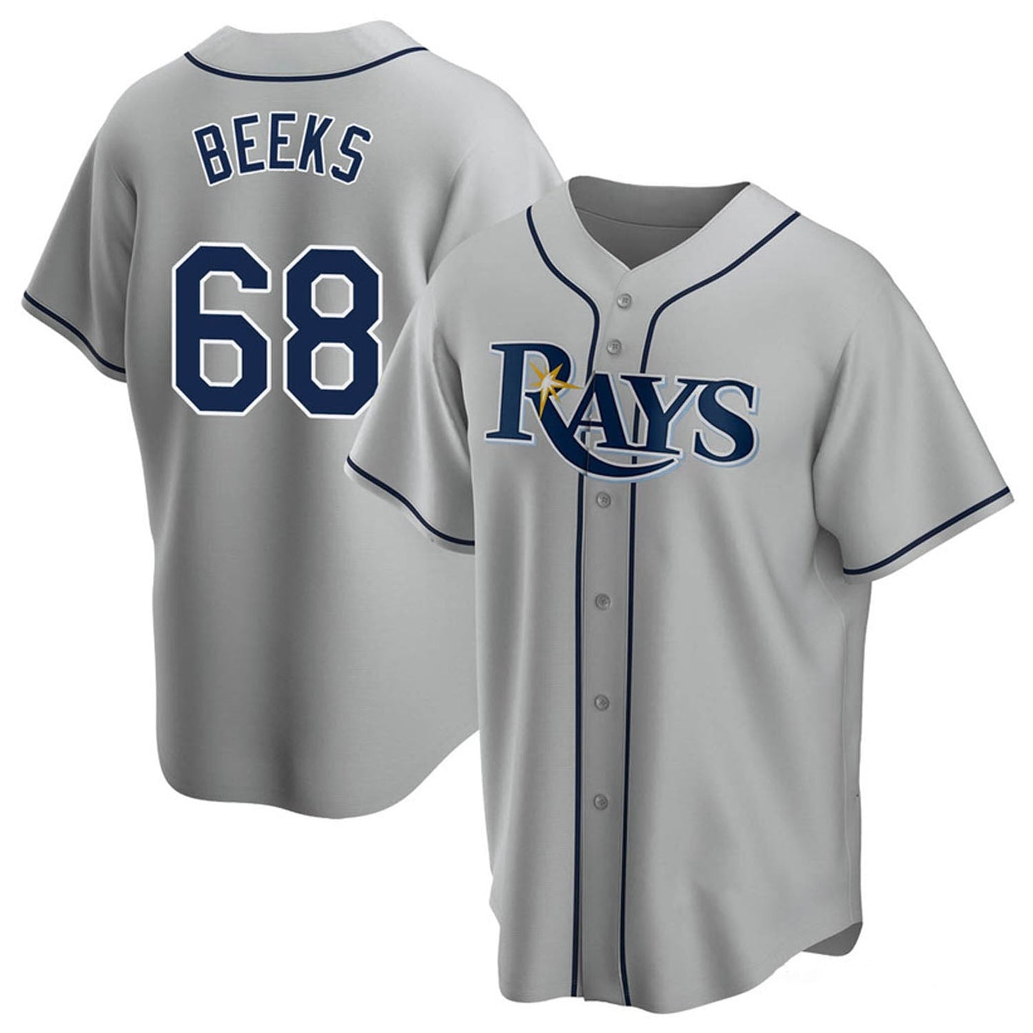 MLB Jalen Beeks Tampa Bay Rays 68 Jersey