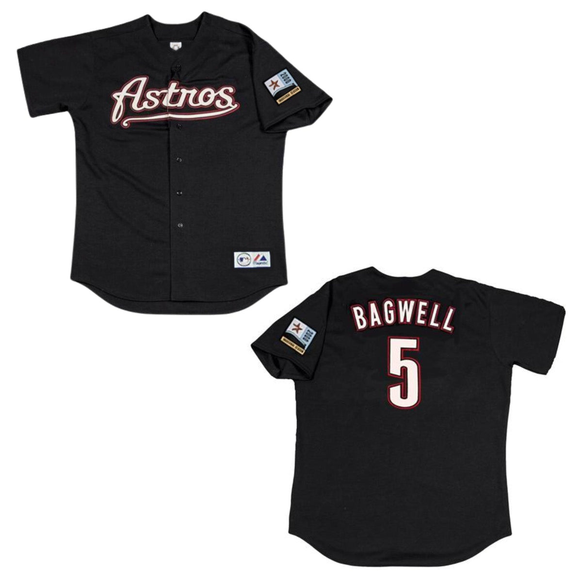 Close-up of Houston Astros logo on jersey