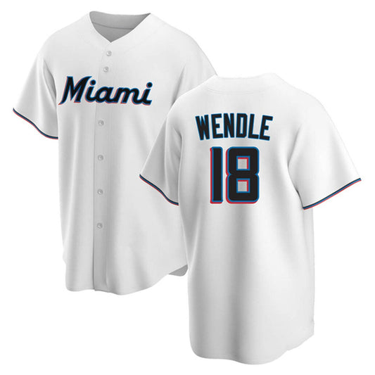 MLB Joey Wendle Miami Marlins 18 Jersey