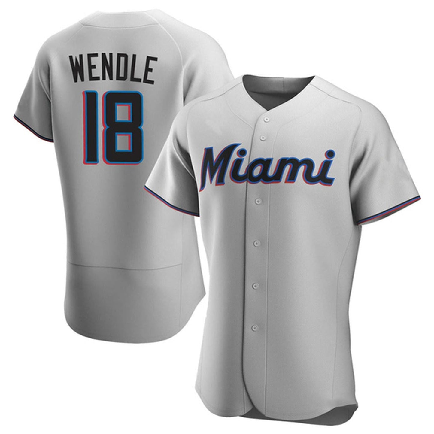 MLB Joey Wendle Miami Marlins 18 Jersey