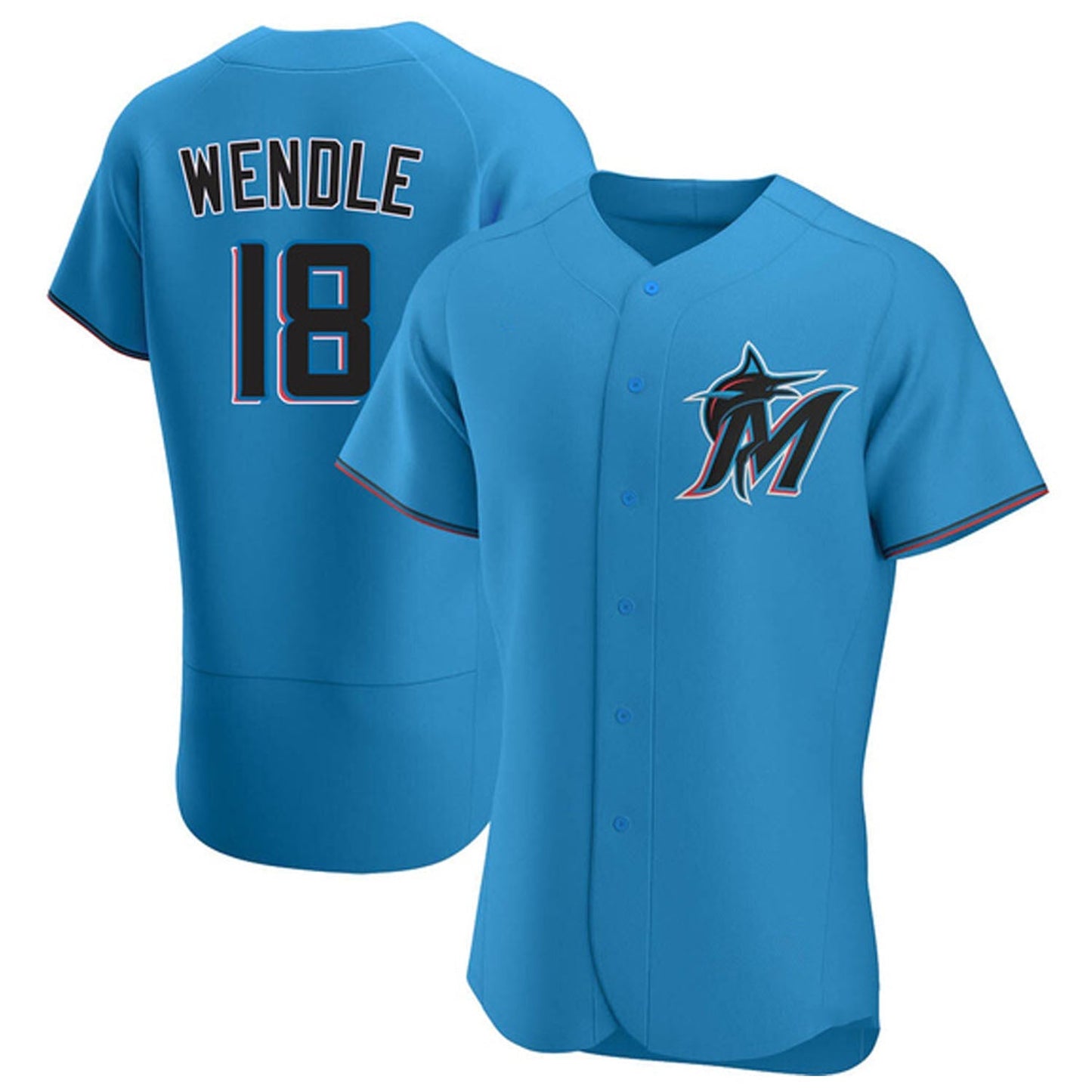 MLB Joey Wendle Miami Marlins 18 Jersey