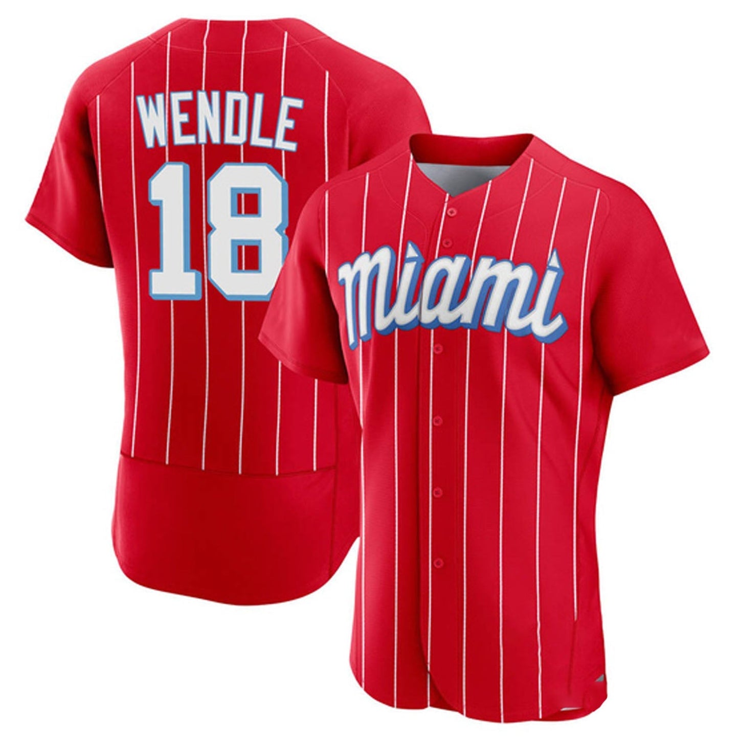 MLB Joey Wendle Miami Marlins 18 Jersey