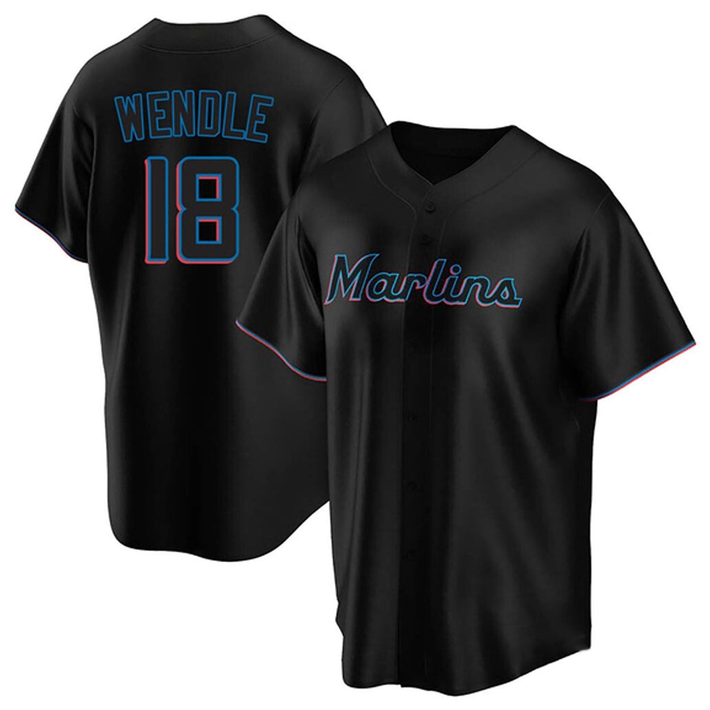 MLB Joey Wendle Miami Marlins 18 Jersey