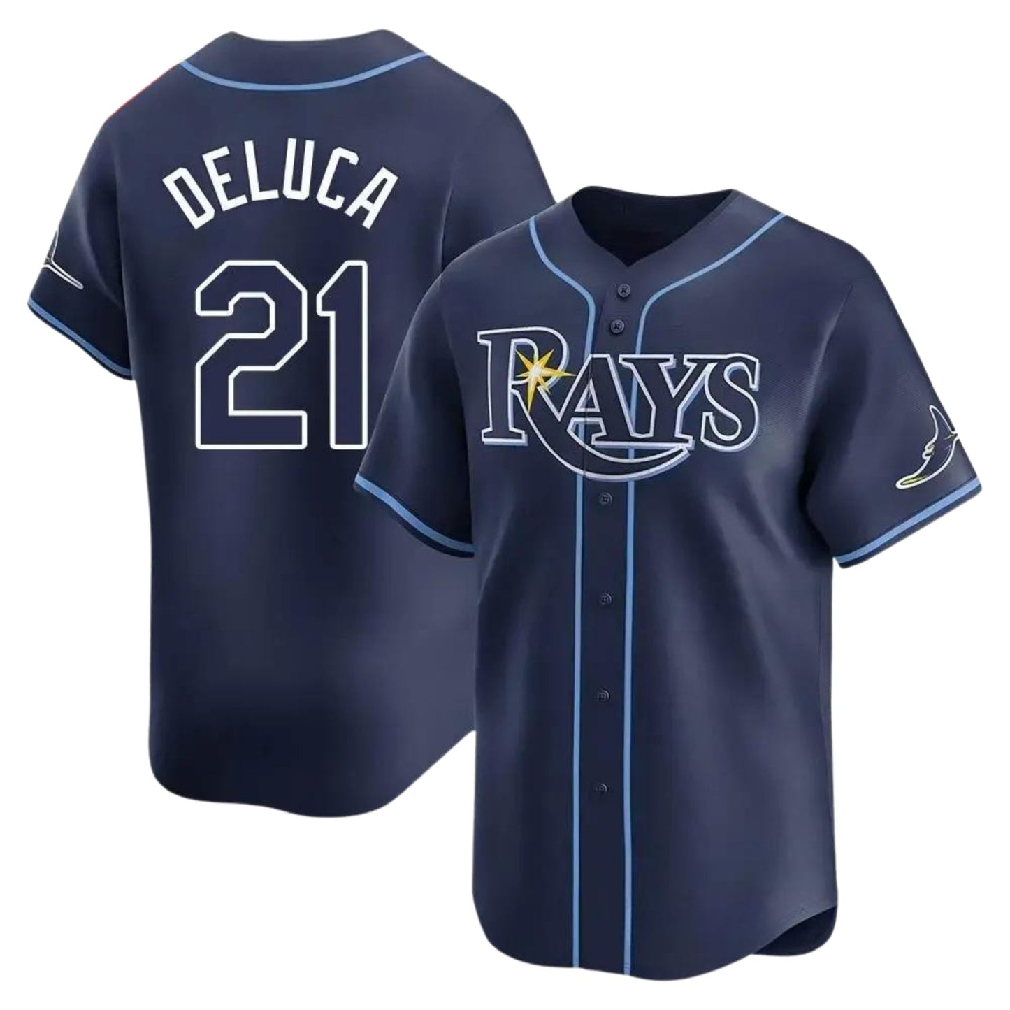 MLB Jonny Deluca Tampa Bay Rays 21 Jersey