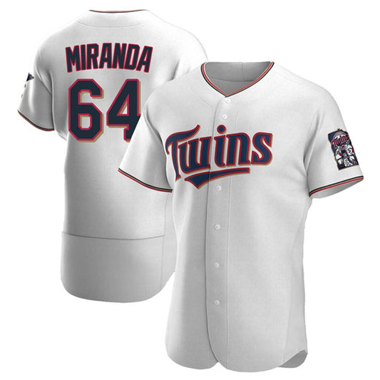 MLB Jose Miranda White Minnesota Twins 64 Jersey