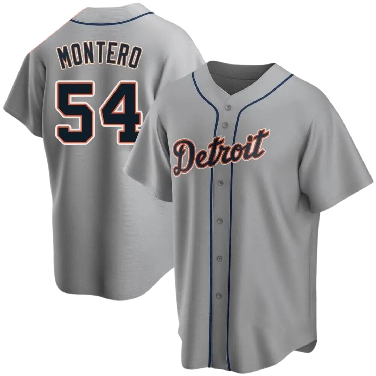 Back view showing number 54 on Keider Montero Detroit Tigers jersey