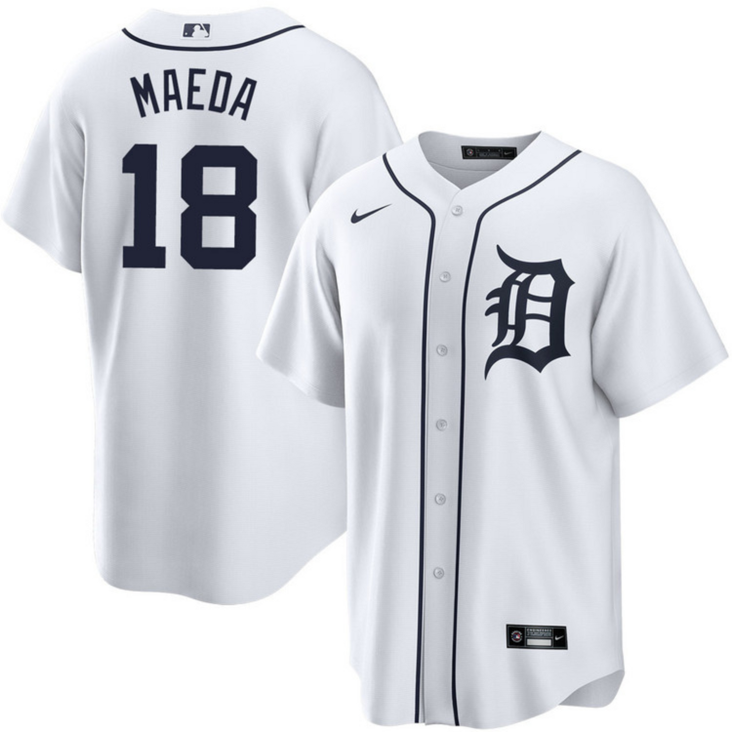 Front view of Kenta Maeda Detroit Tigers 18 Jersey