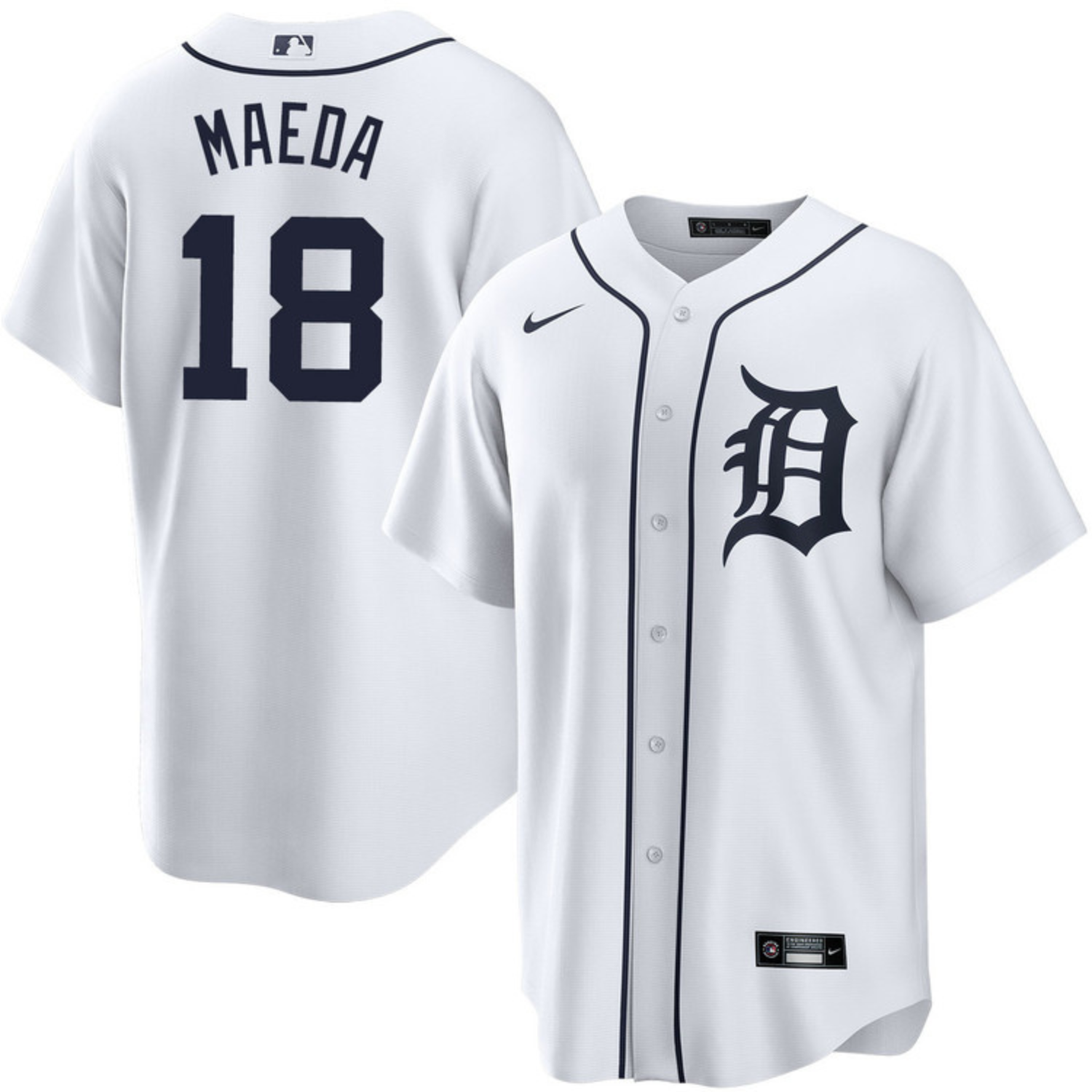 Front view of Kenta Maeda Detroit Tigers 18 Jersey