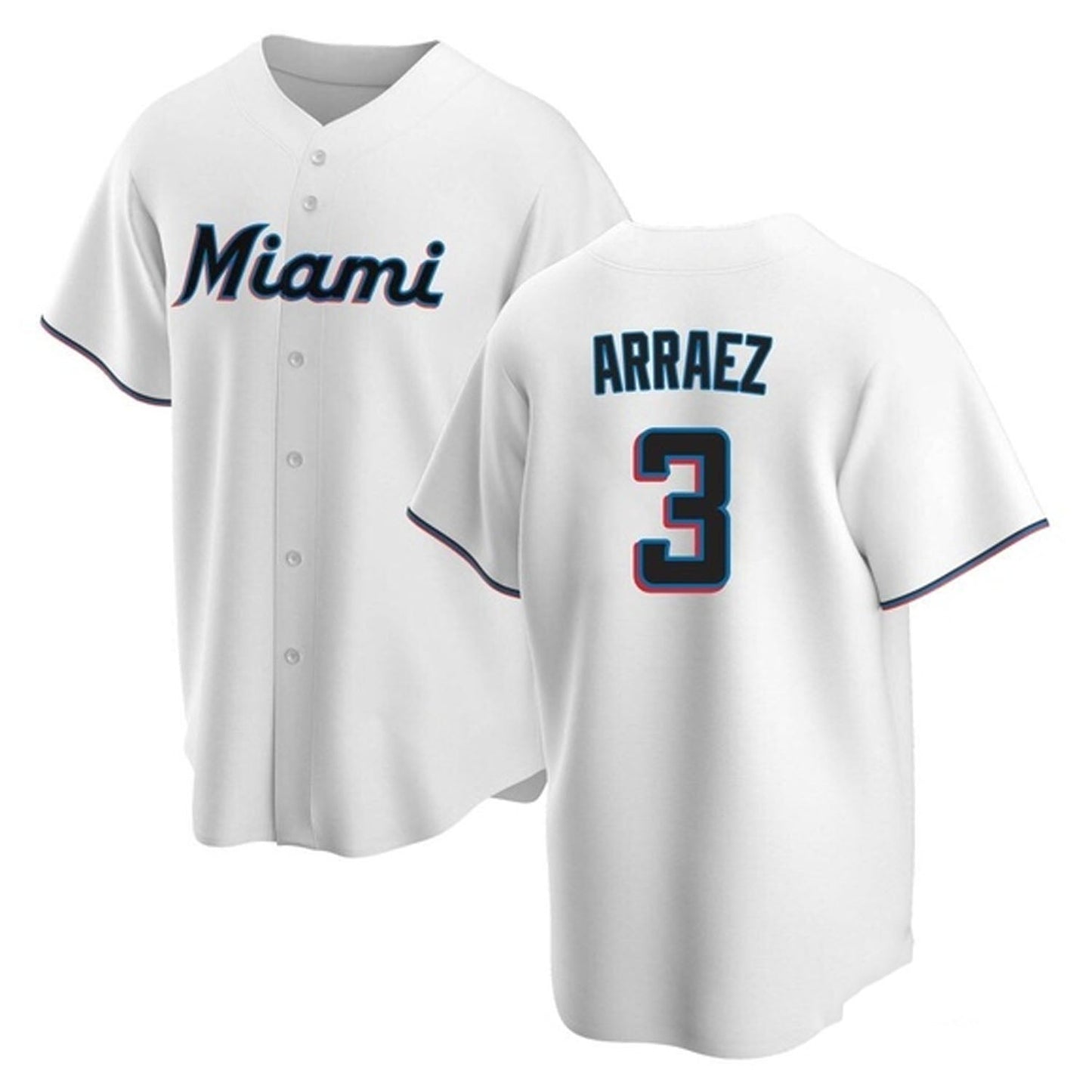 MLB Luis Arraez Miami Marlins 3 Jersey