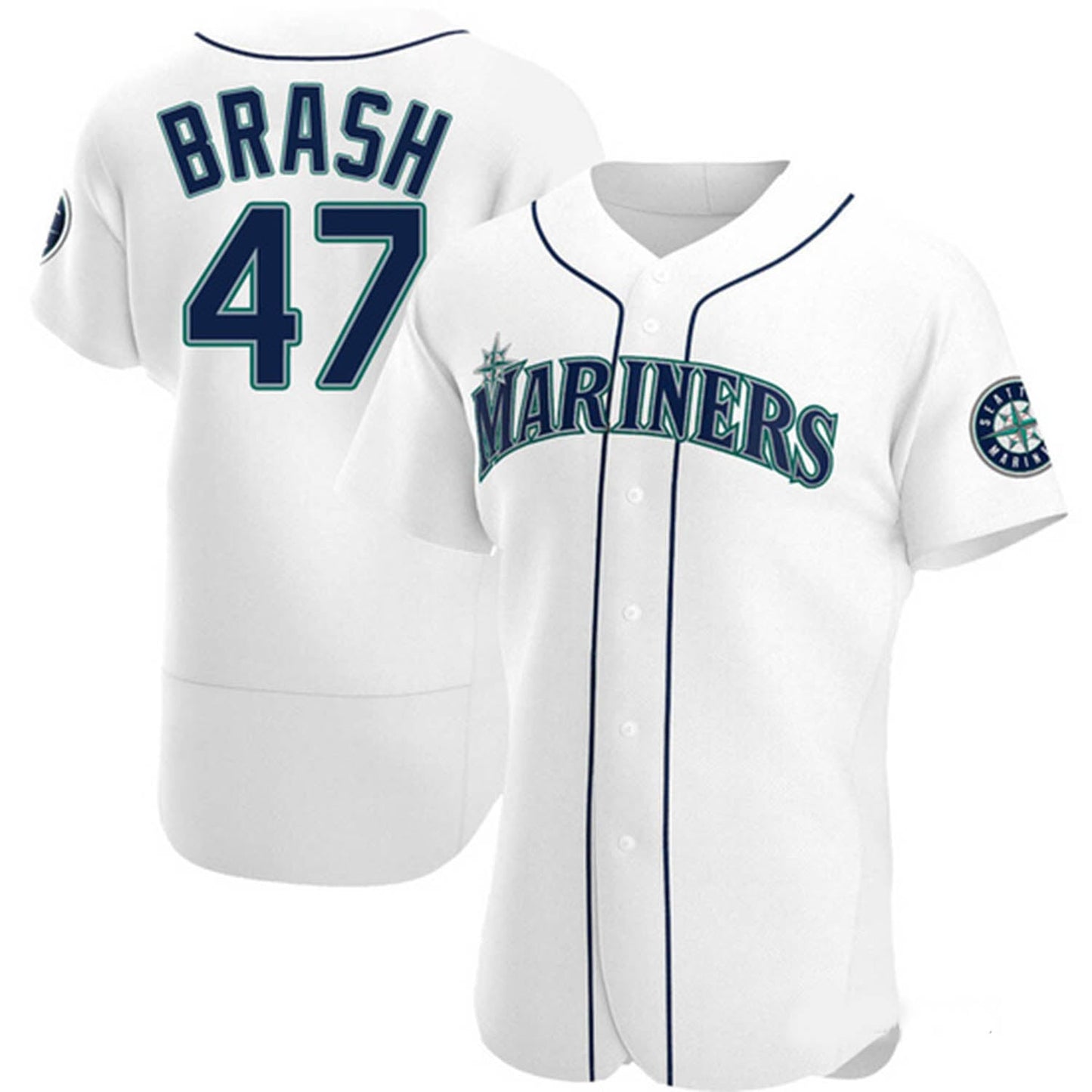 MLB Matt Brash Seattle Mariners 47 Jersey