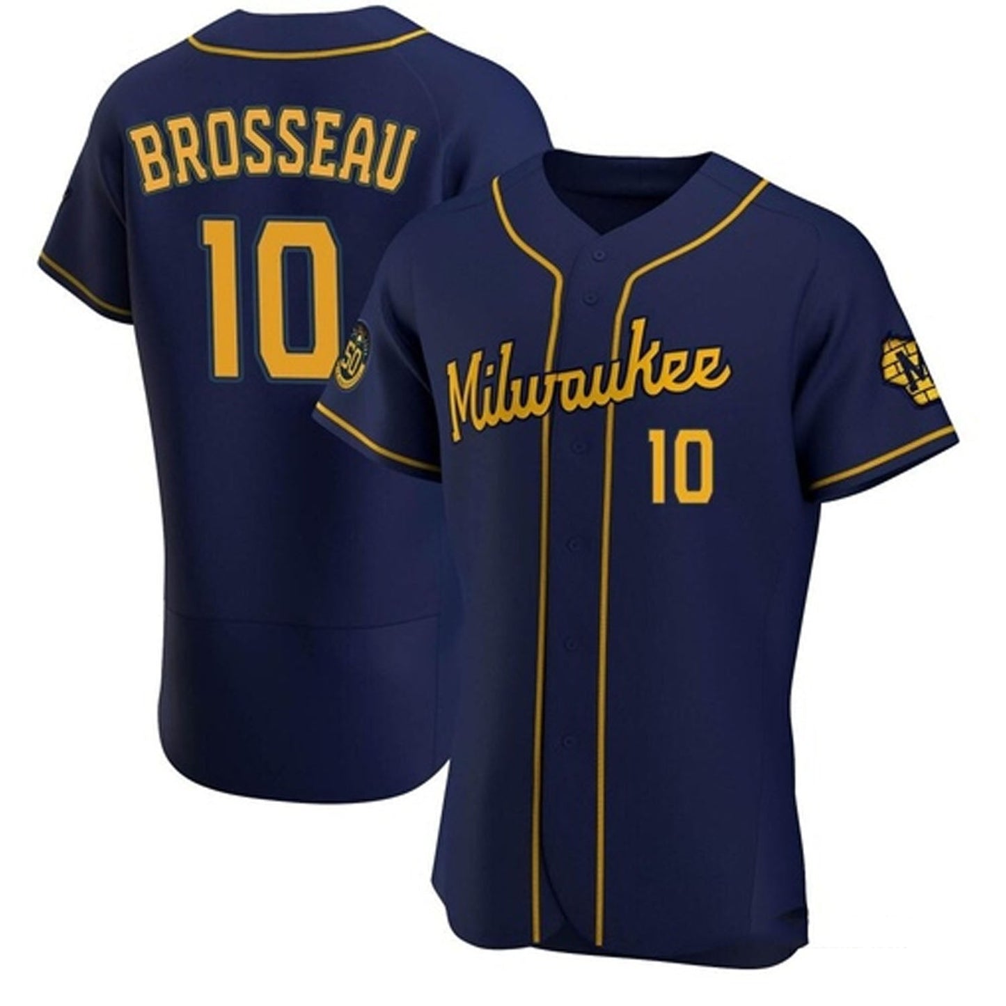 MLB Mike Brosseau Milwaukee Brewers 10 Jersey