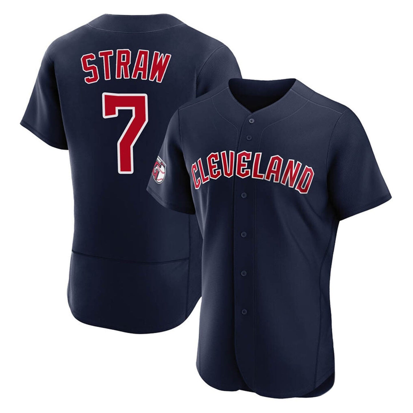 MLB Myles Straw Cleveland Indians 7 Jersey