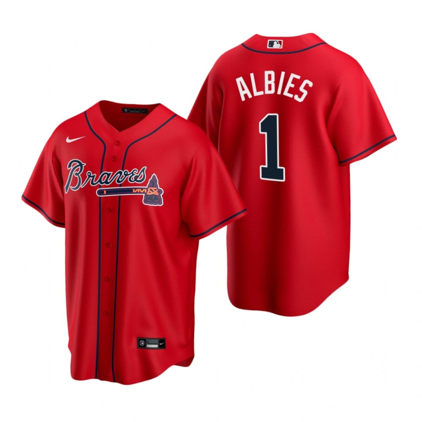 MLB Ozzie Albies Atlanta Braves 1 Jersey