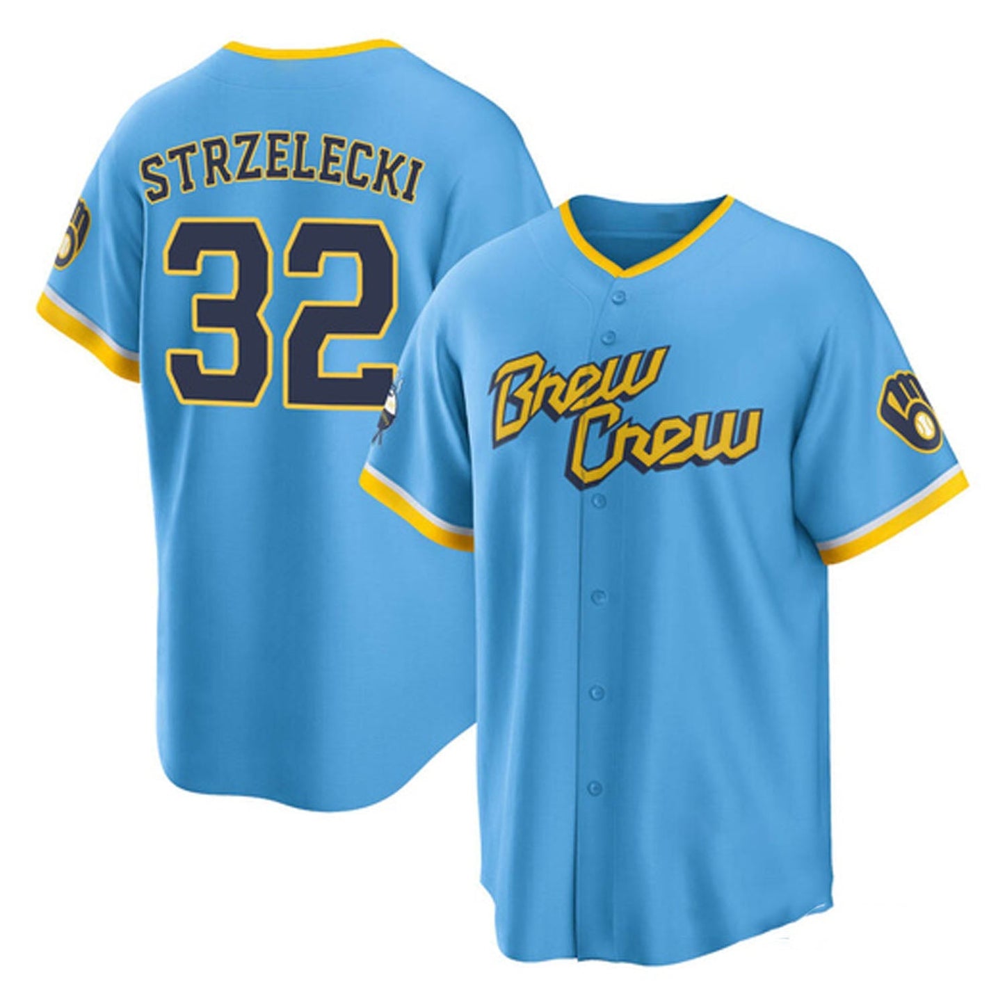 MLB Peter Strzelecki Milwaukee Brewers 32 Jersey