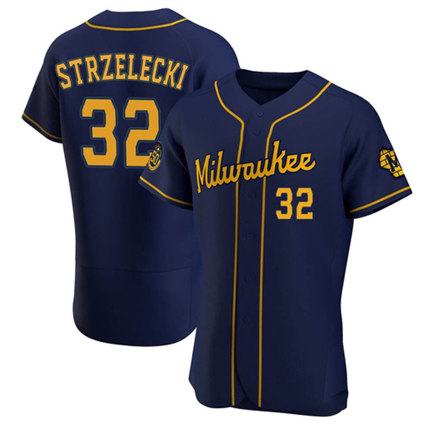 MLB Peter Strzelecki Milwaukee Brewers 32 Jersey