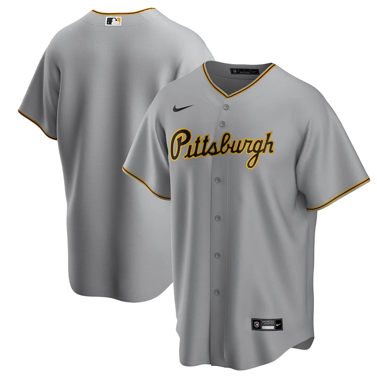 Close-up of Pittsburgh Pirates logo on jersey