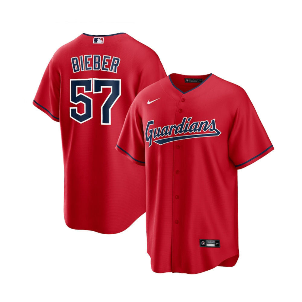 MLB Shane Bieber Cleveland Guardians 57 Jersey