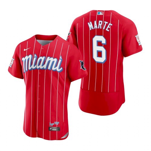 MLB Starling Marte Miami Marlins 6 Jersey