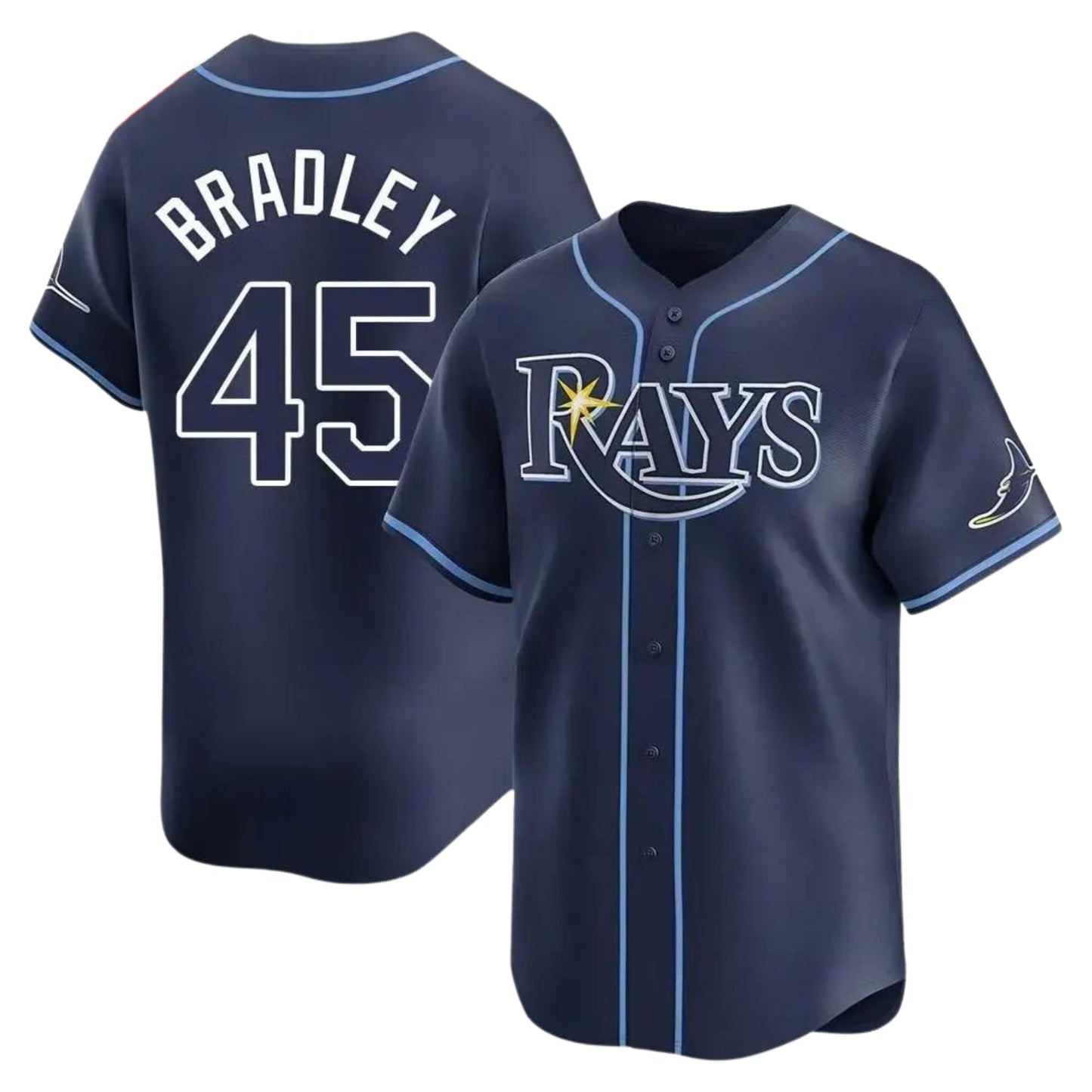 MLB Taj Bradley Tampa Bay Rays 45 Jersey