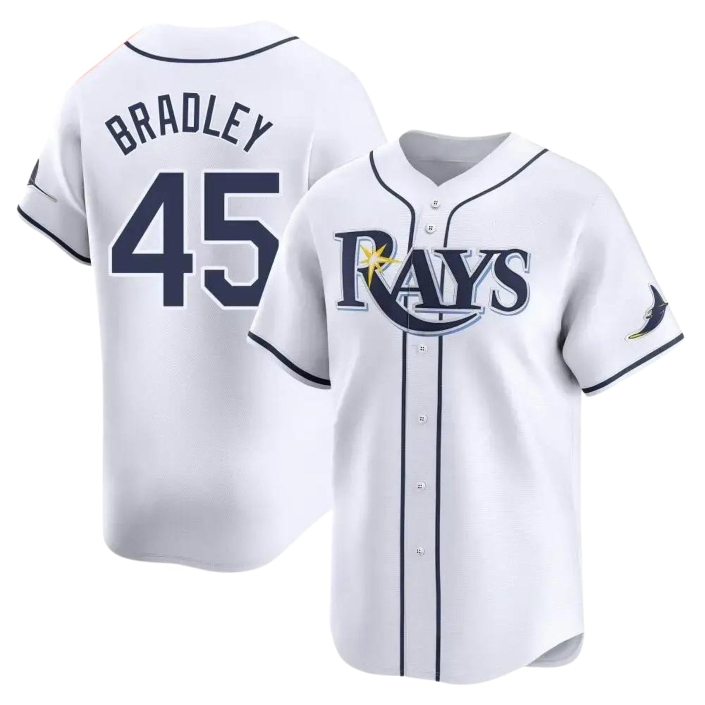 MLB Taj Bradley Tampa Bay Rays 45 Jersey