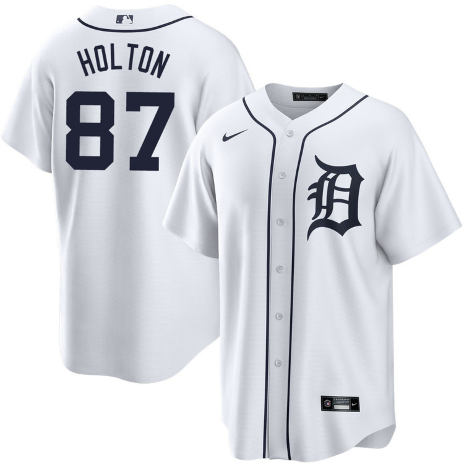 Tyler Holton Detroit Tigers 87 Jersey front view
