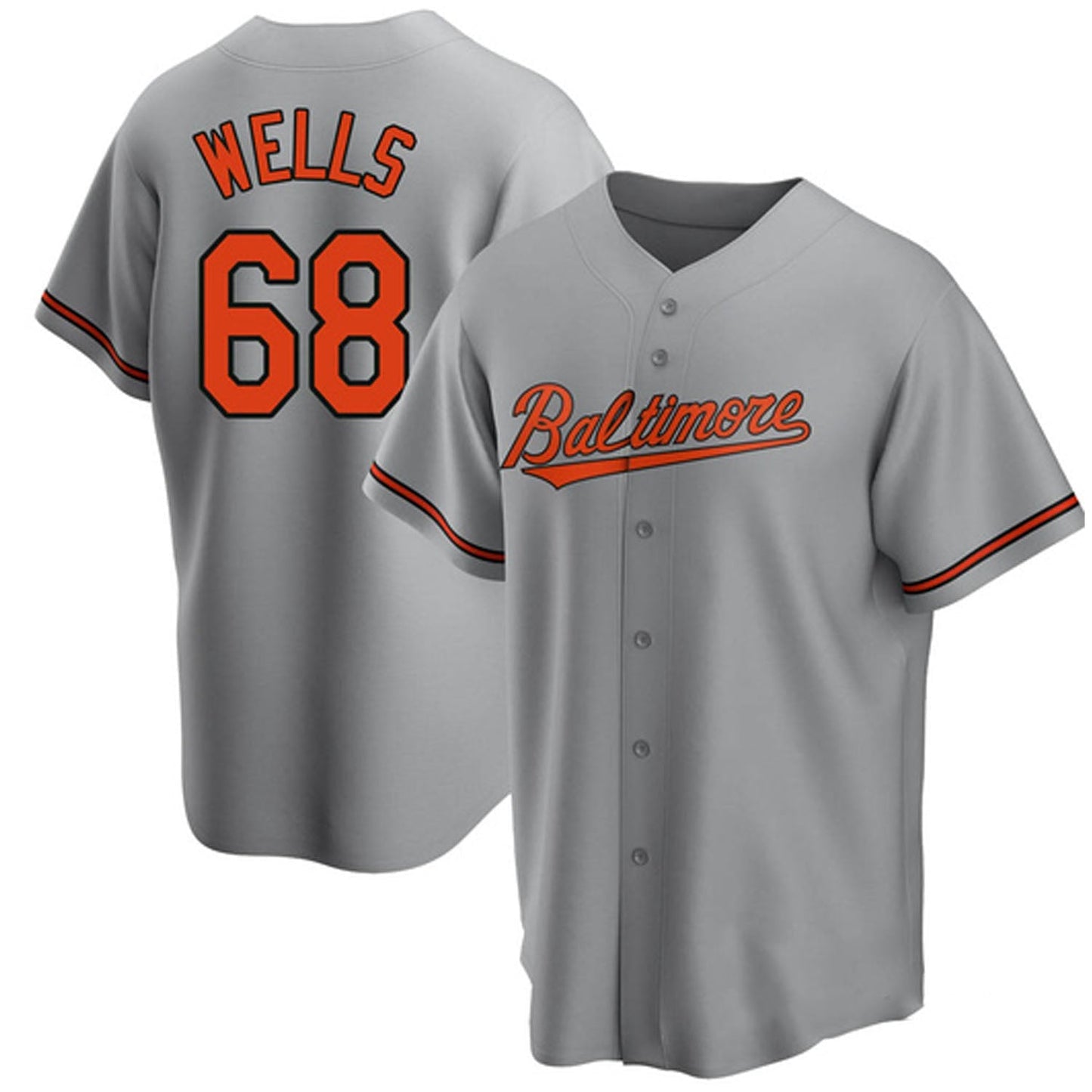 MLB Tyler Wells Baltimore Orioles 68 Jersey