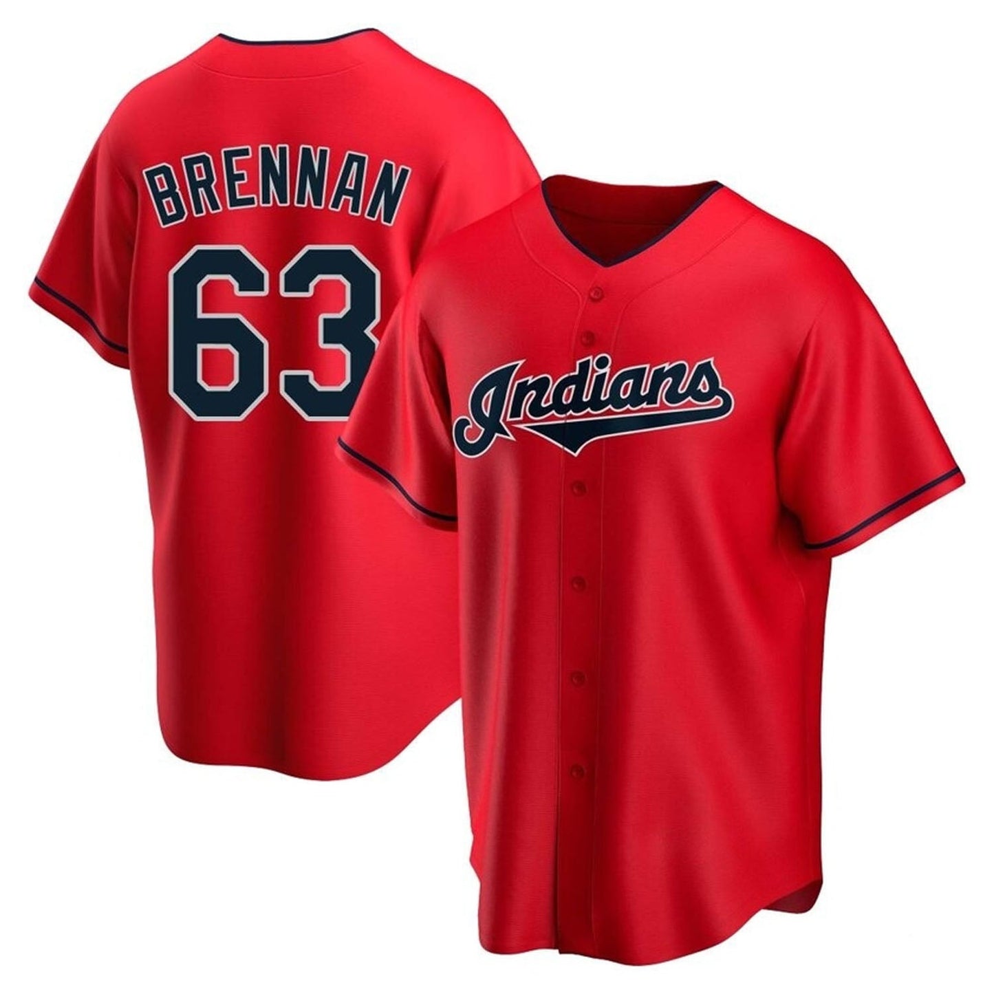 MLB Will Brennan Cleveland Indians 63 Jersey