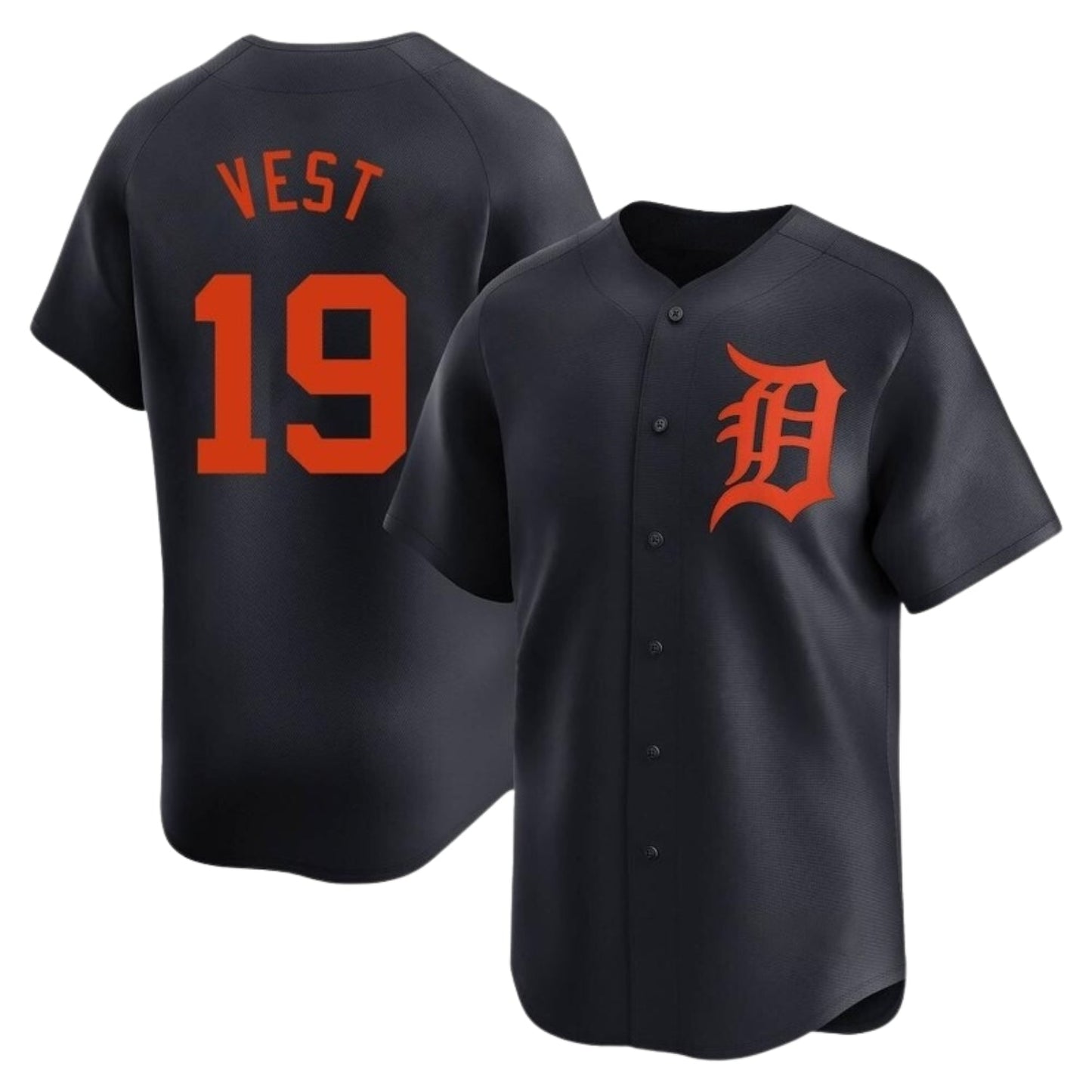 MLB Will Vest  Detroit Tigers 19 Jersey